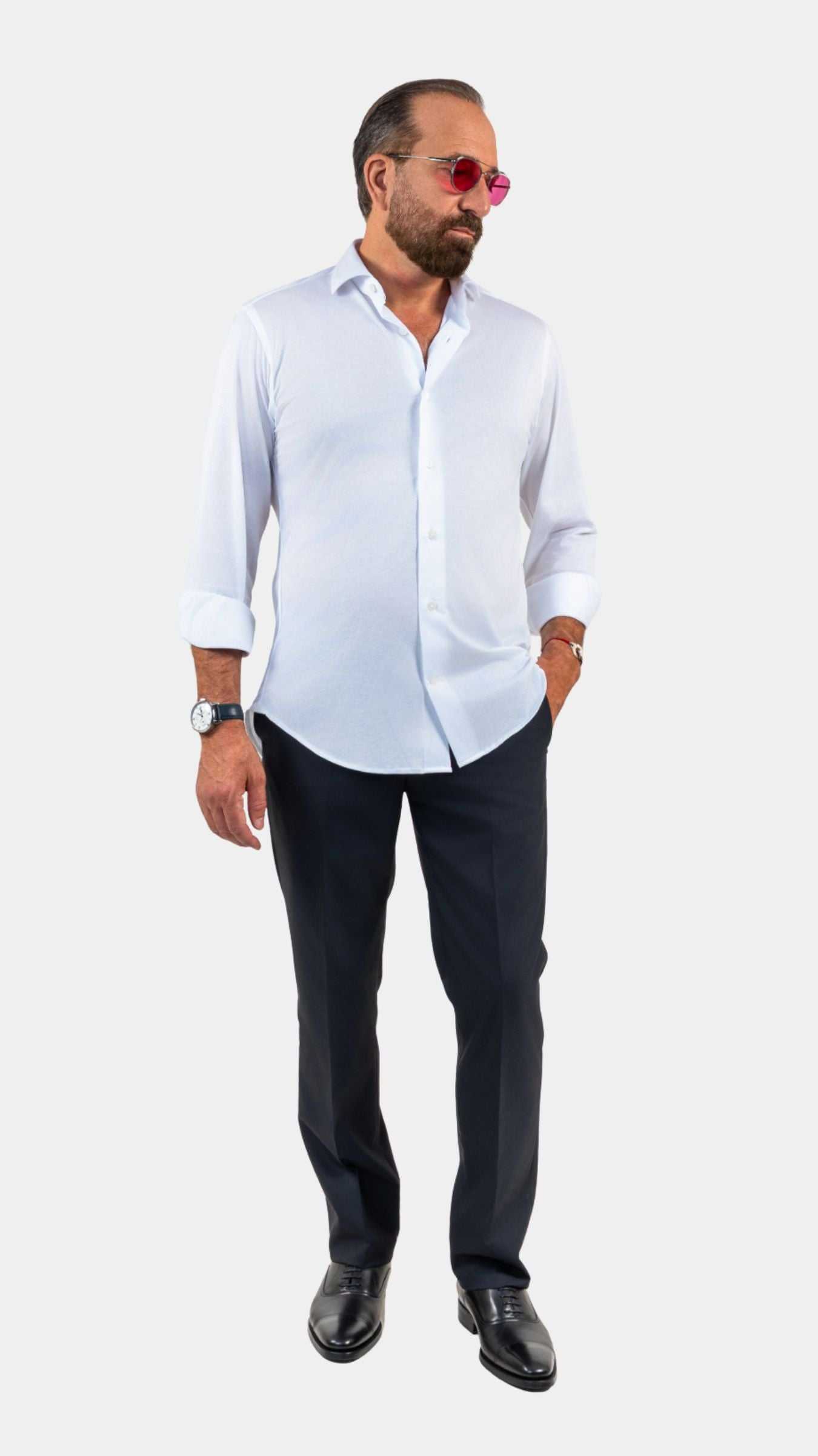 Cordone x Gabriel White Scottish Yarn Shirt - Gabriel Collezione