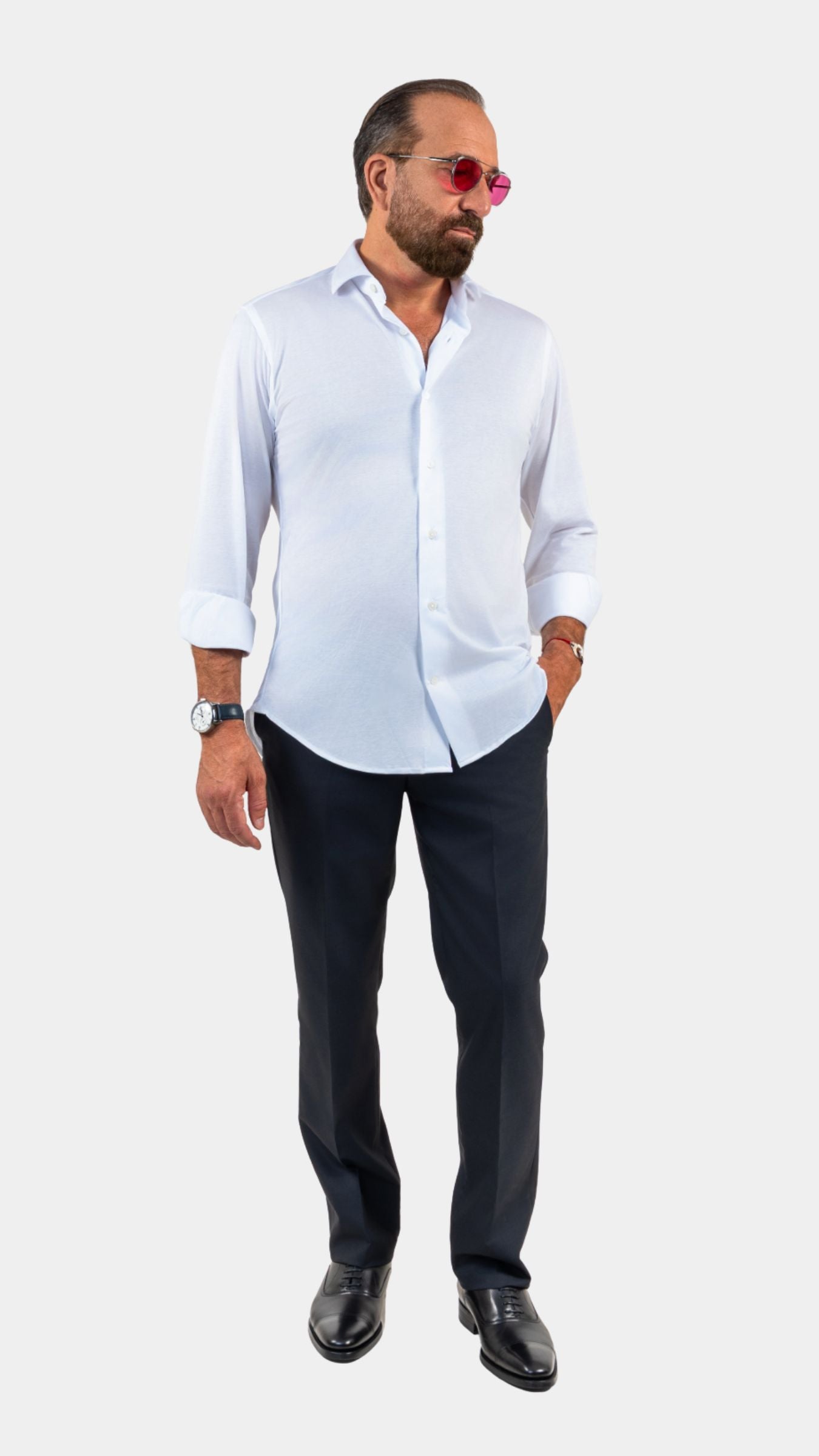 Cordone x Gabriel White Scottish Yarn Shirt - Gabriel Collezione