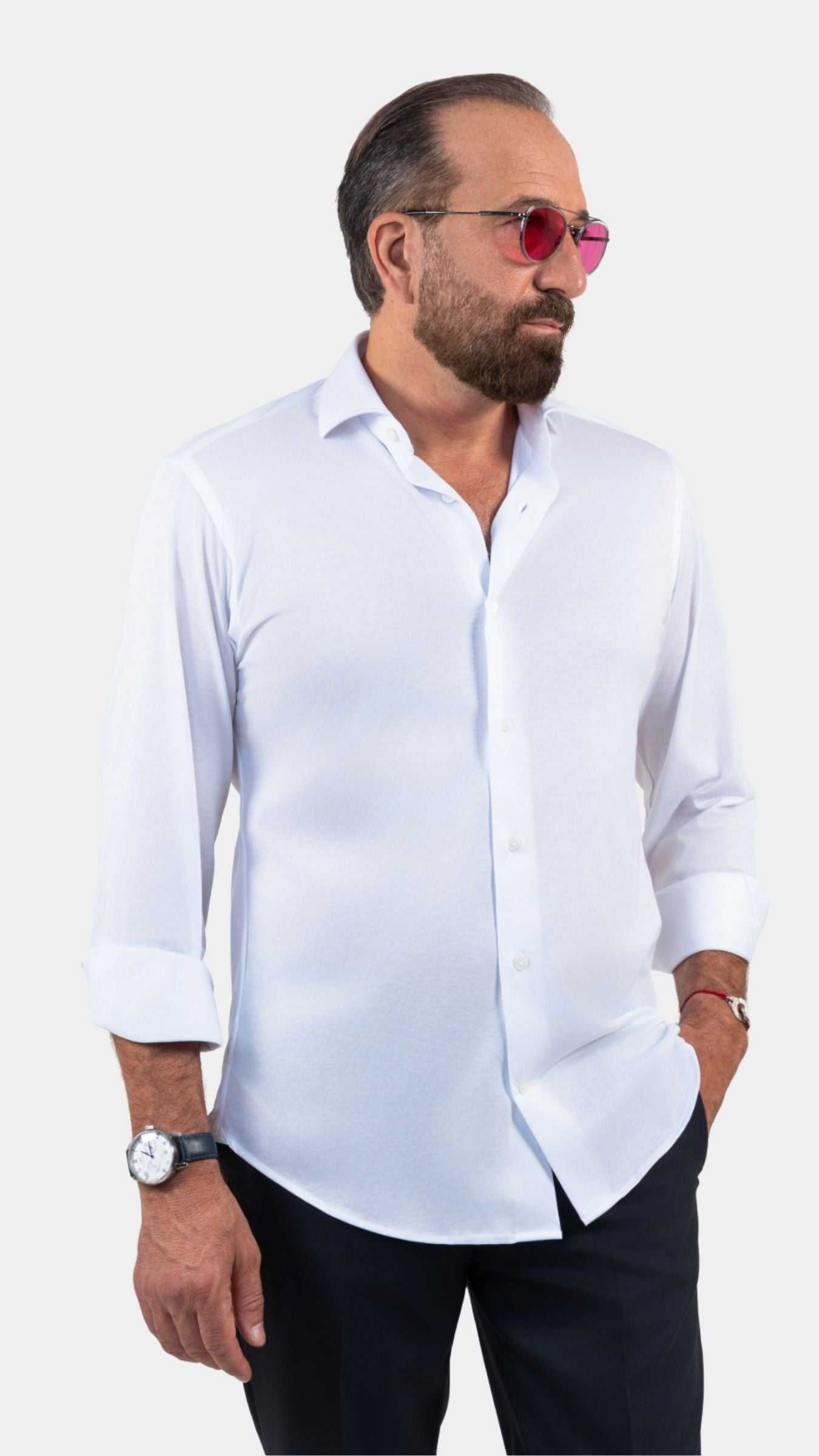 Cordone x Gabriel White Scottish Yarn Shirt - Gabriel Collezione