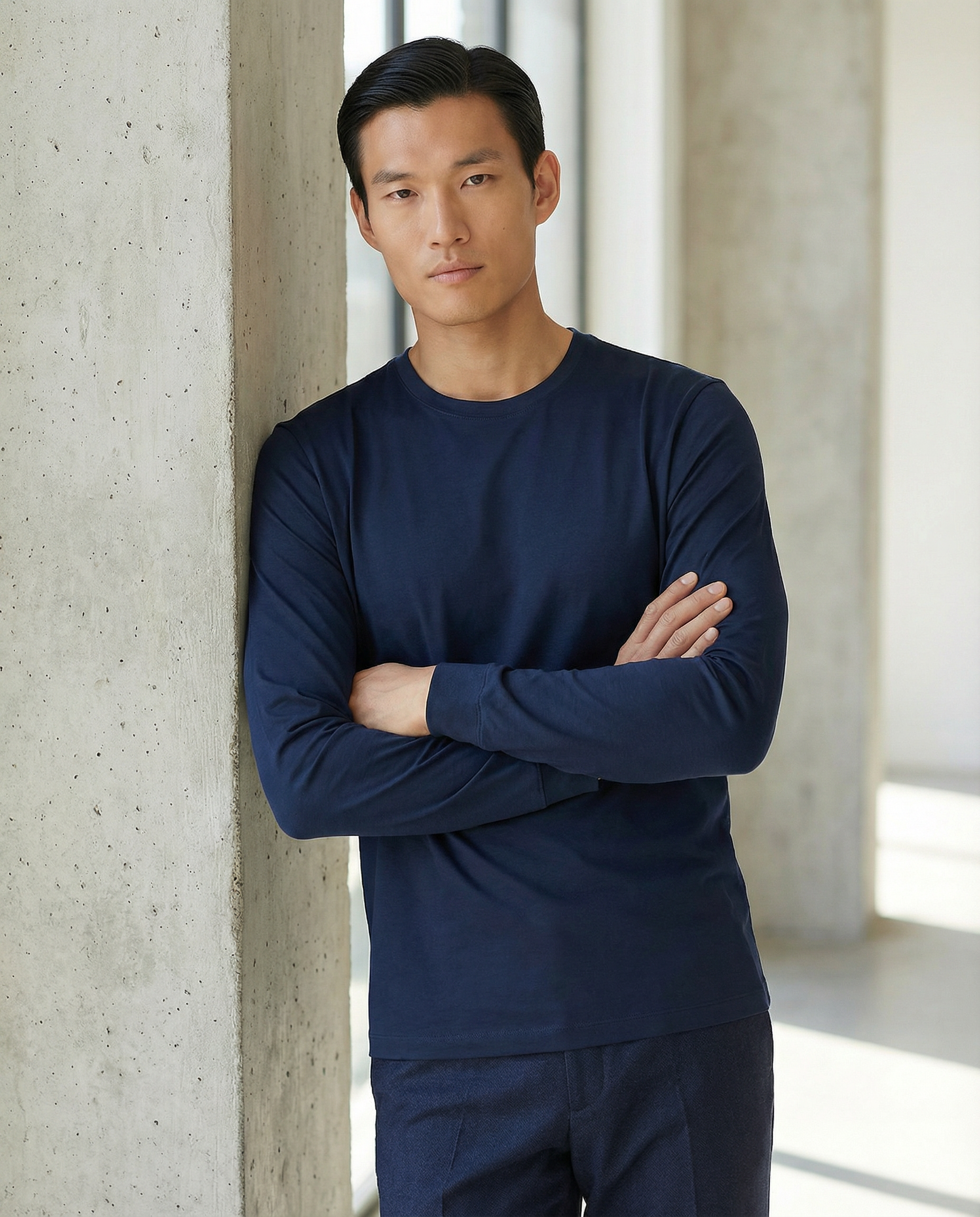 PUGLIA Sweater – 100% Scottish Cotton – Adriatico Blue