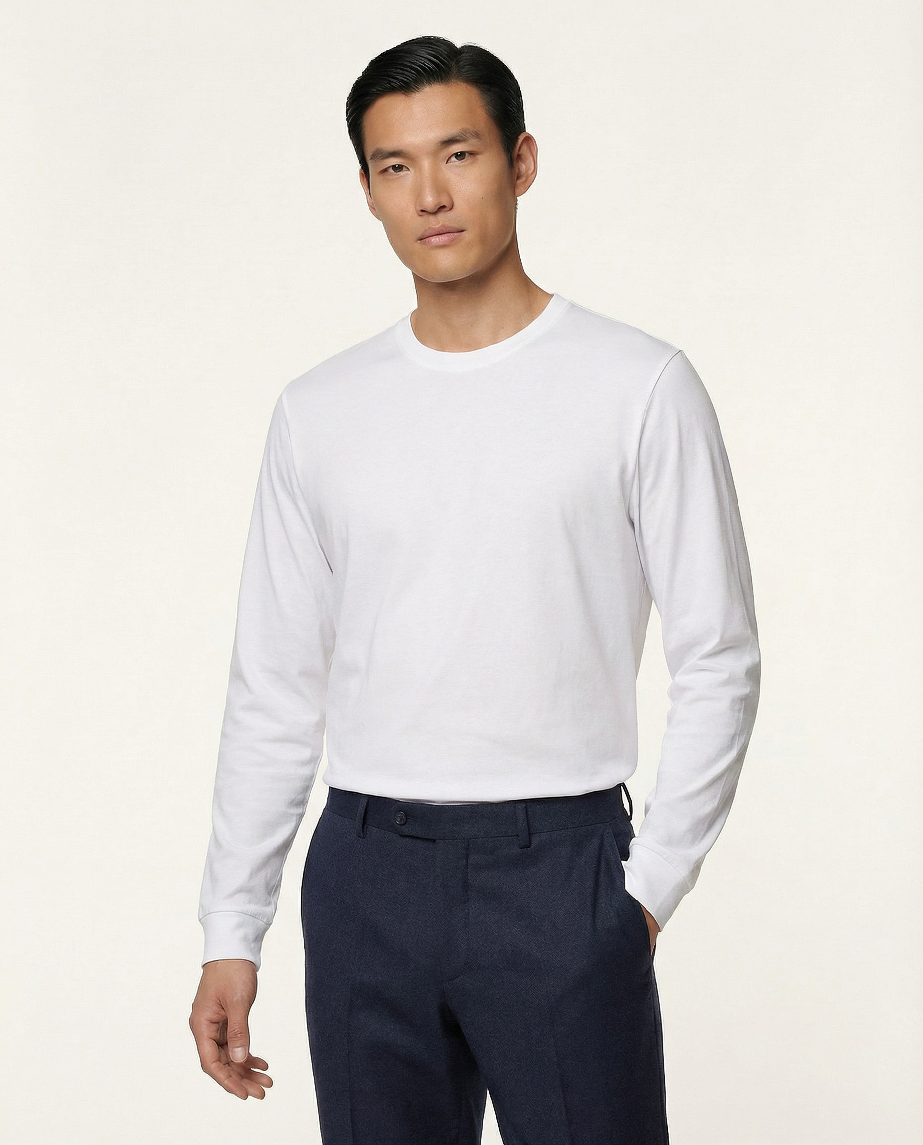 PUGLIA Sweater – 100% Scottish Cotton – White