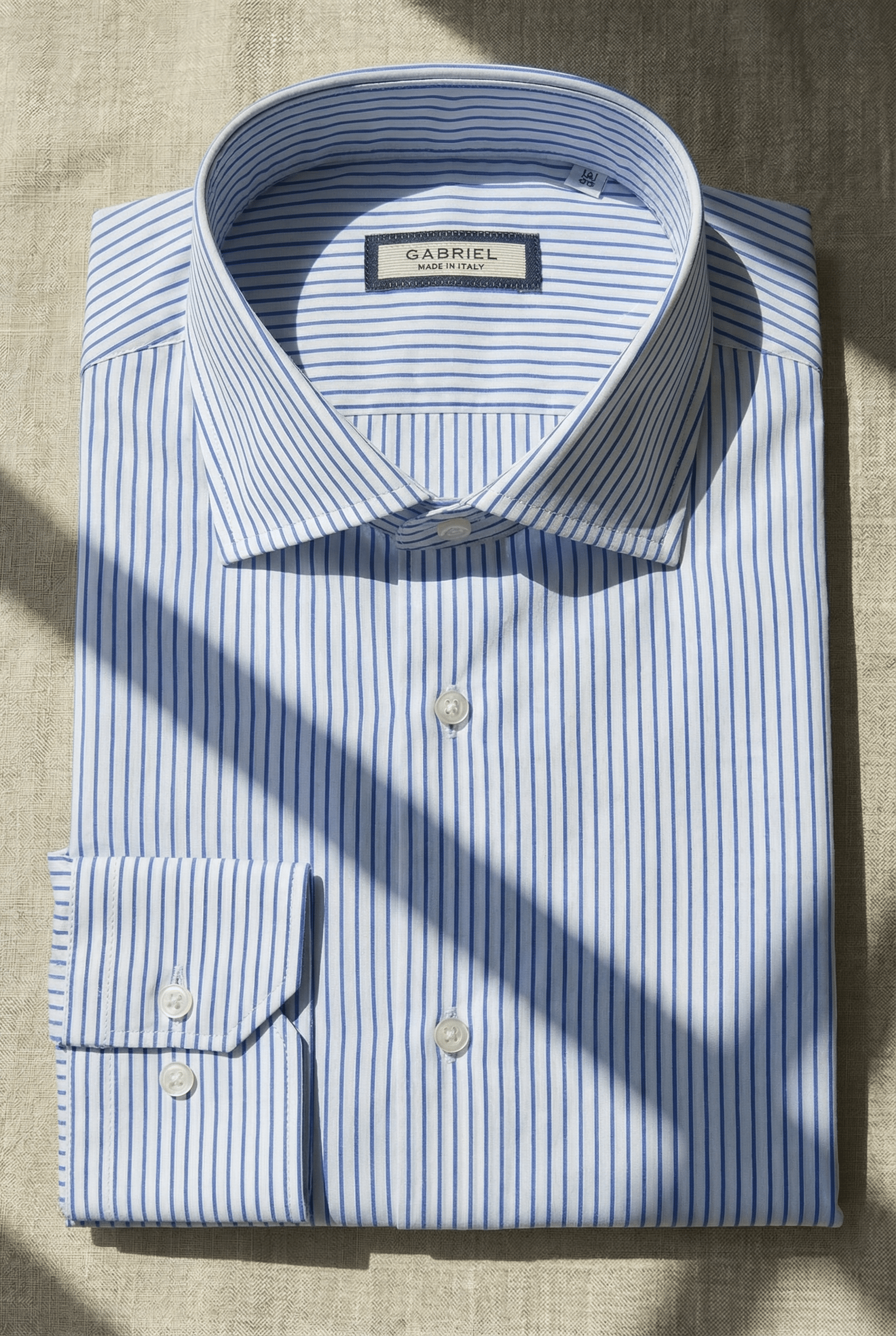 TOLENTINO – Blue Striped Italian Shirt - Gabriel Collezione