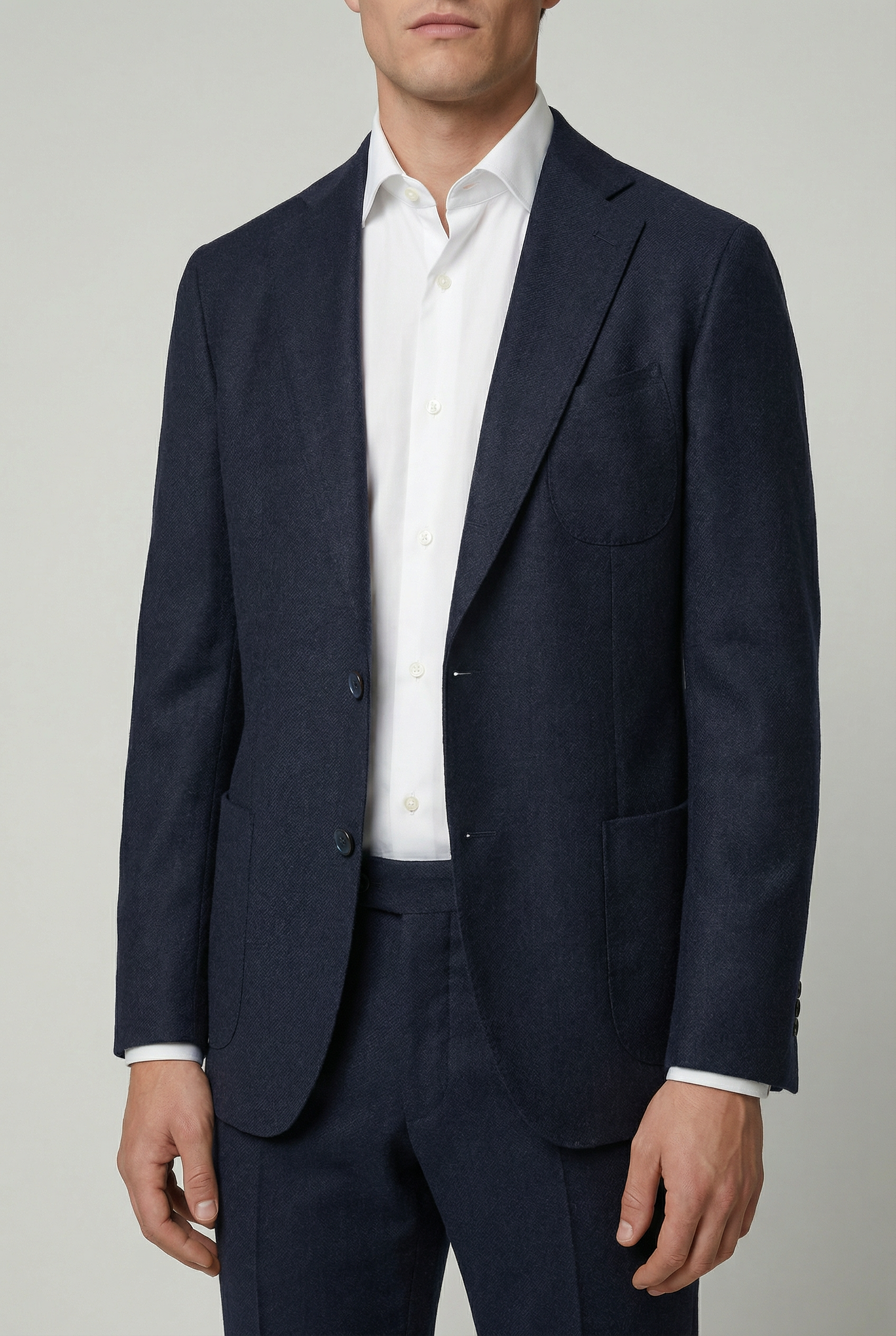 AREZZO Suit – Zignone Fabric – 96% Wool, 4% Cashmere – Navy