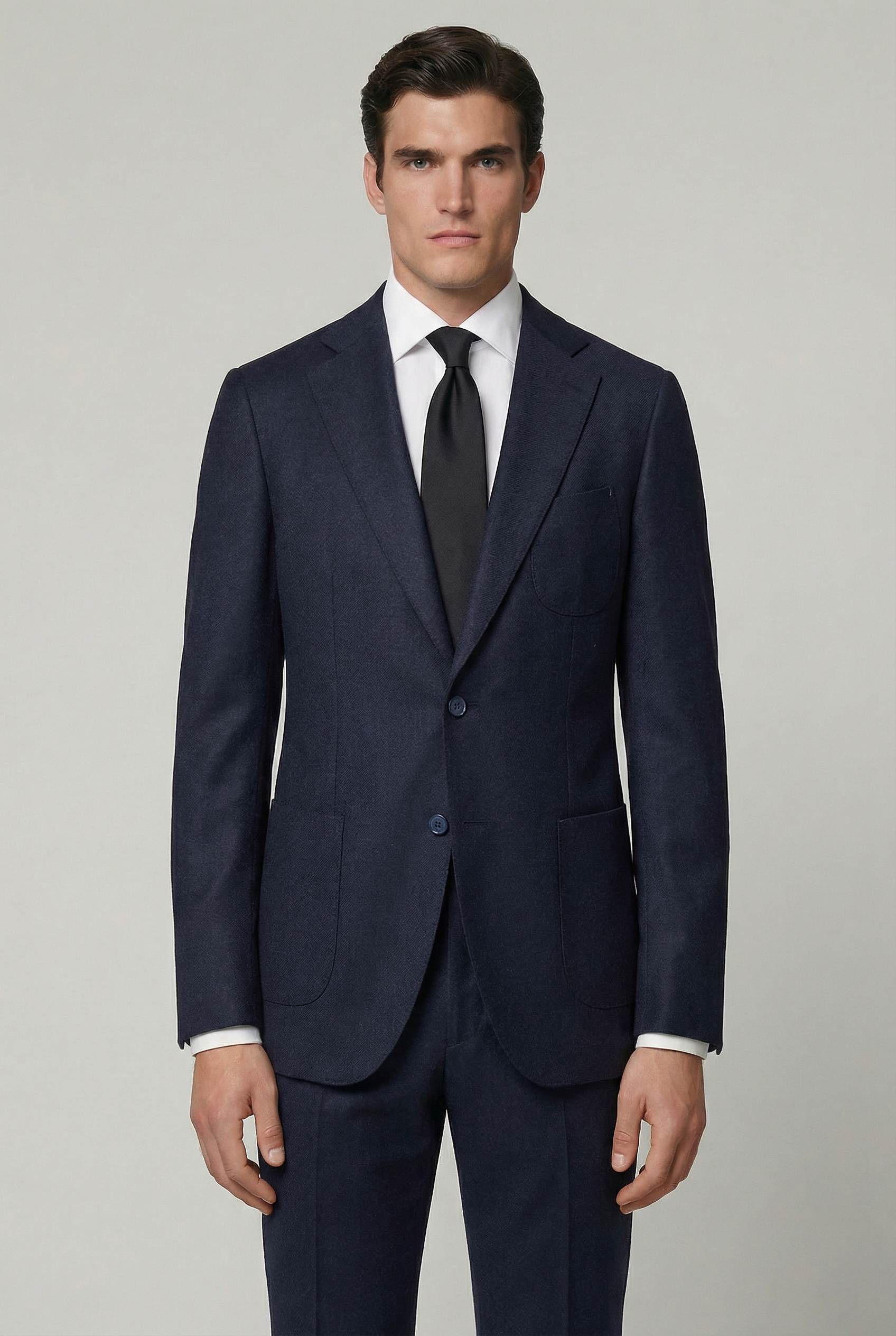 AREZZO Suit – Zignone Fabric – 96% Wool, 4% Cashmere – Navy