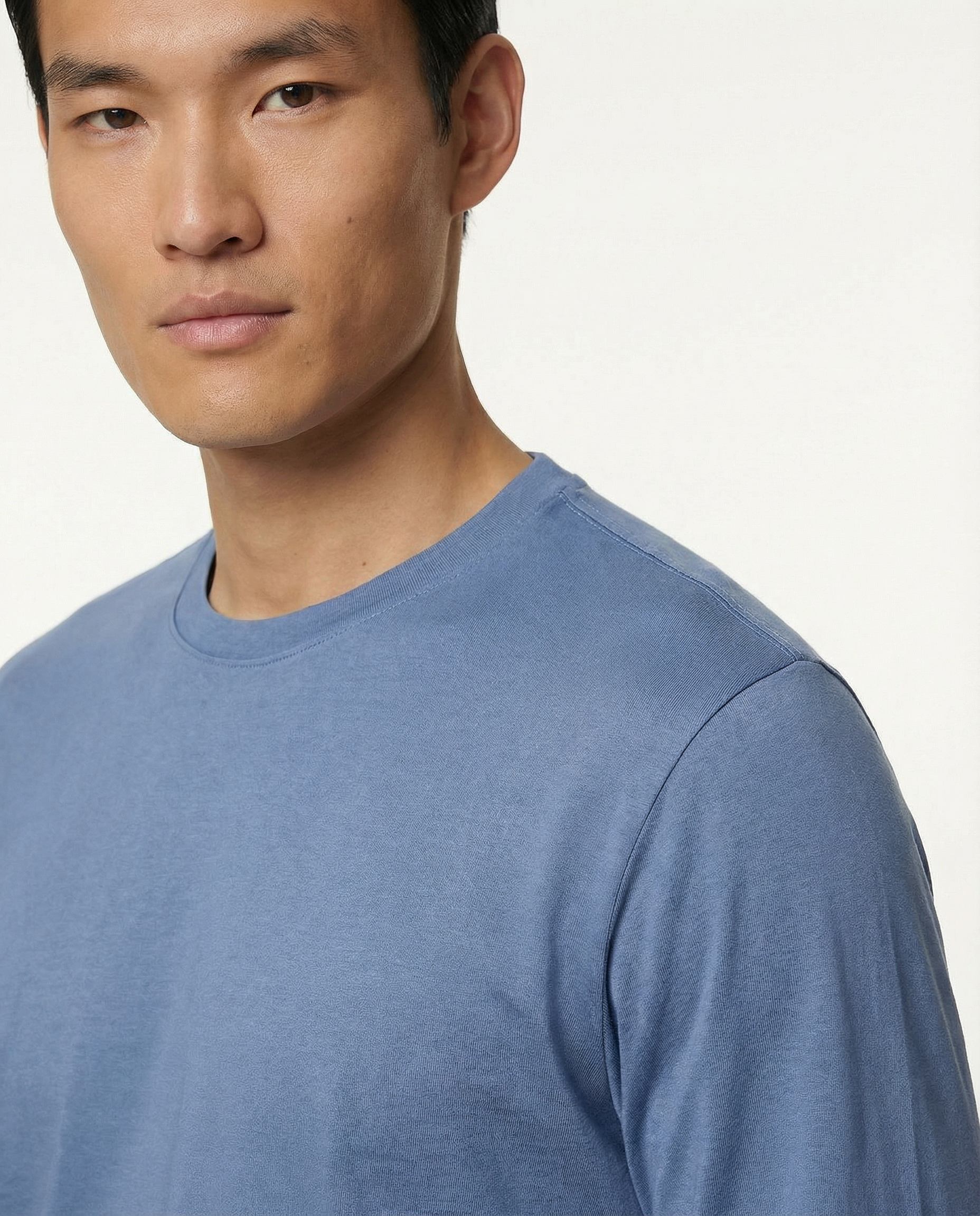 PUGLIA Sweater – 100% Scottish Cotton – Cielo Blue