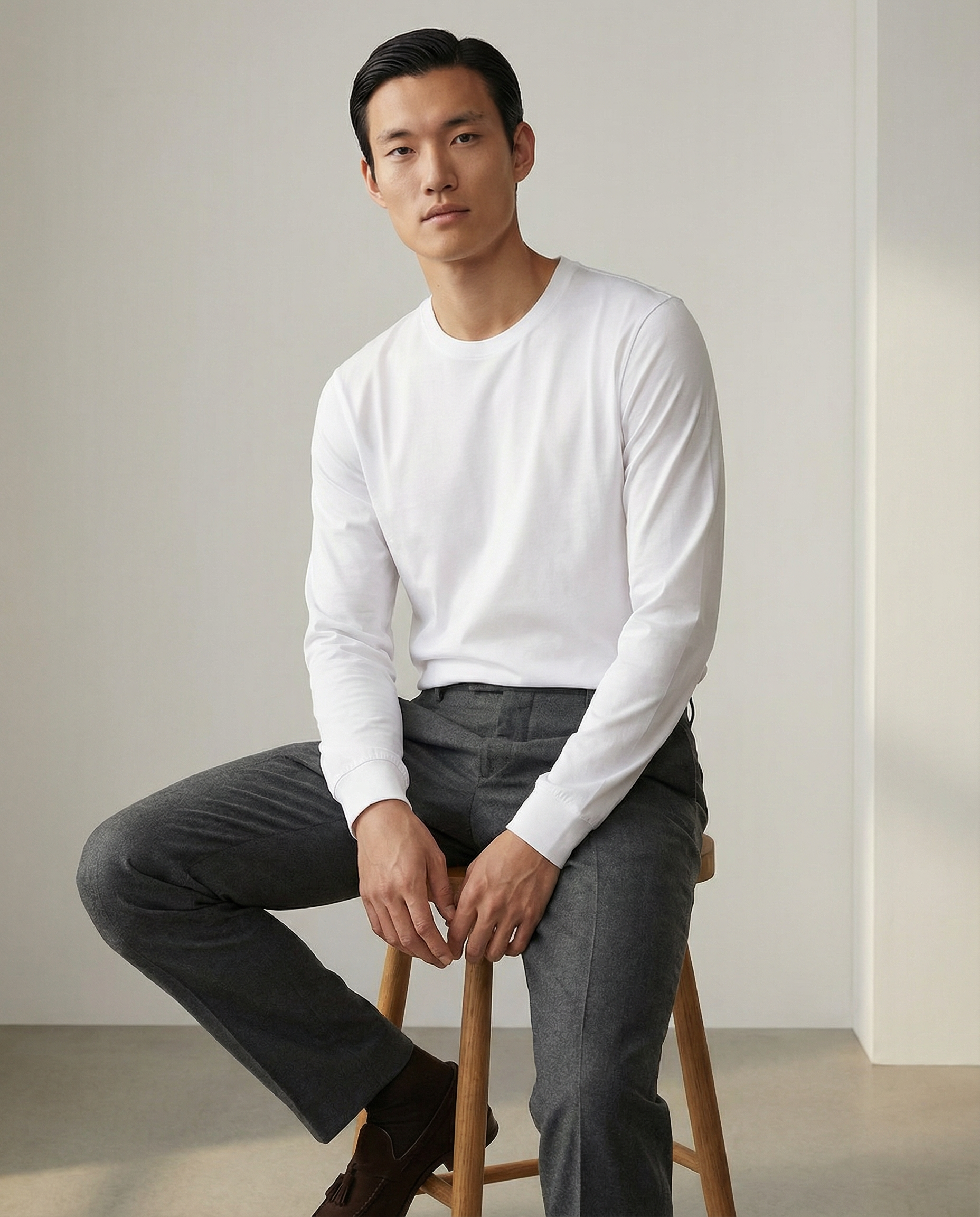 PUGLIA Sweater – 100% Scottish Cotton – White