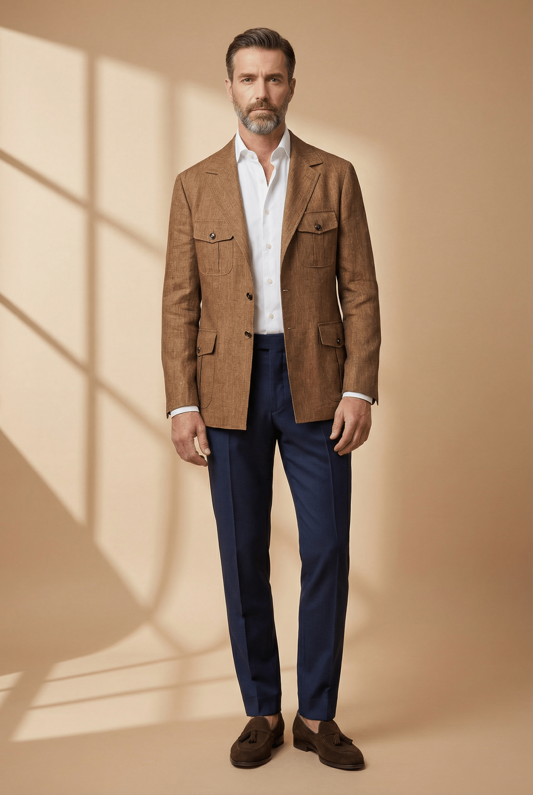 MALTA – Camel Safari Jacket - Gabriel Collezione