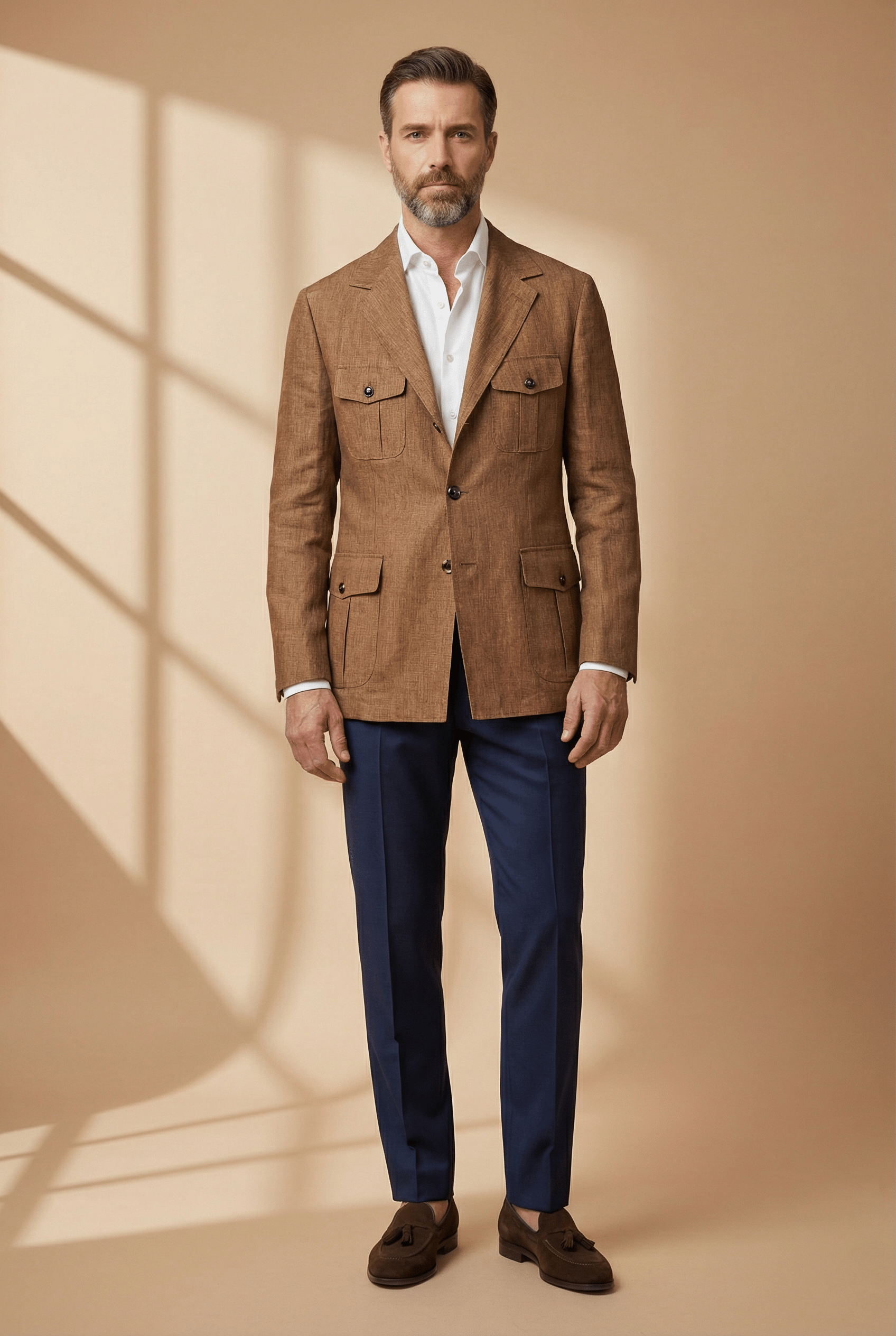 MALTA – Camel Safari Jacket - Gabriel Collezione
