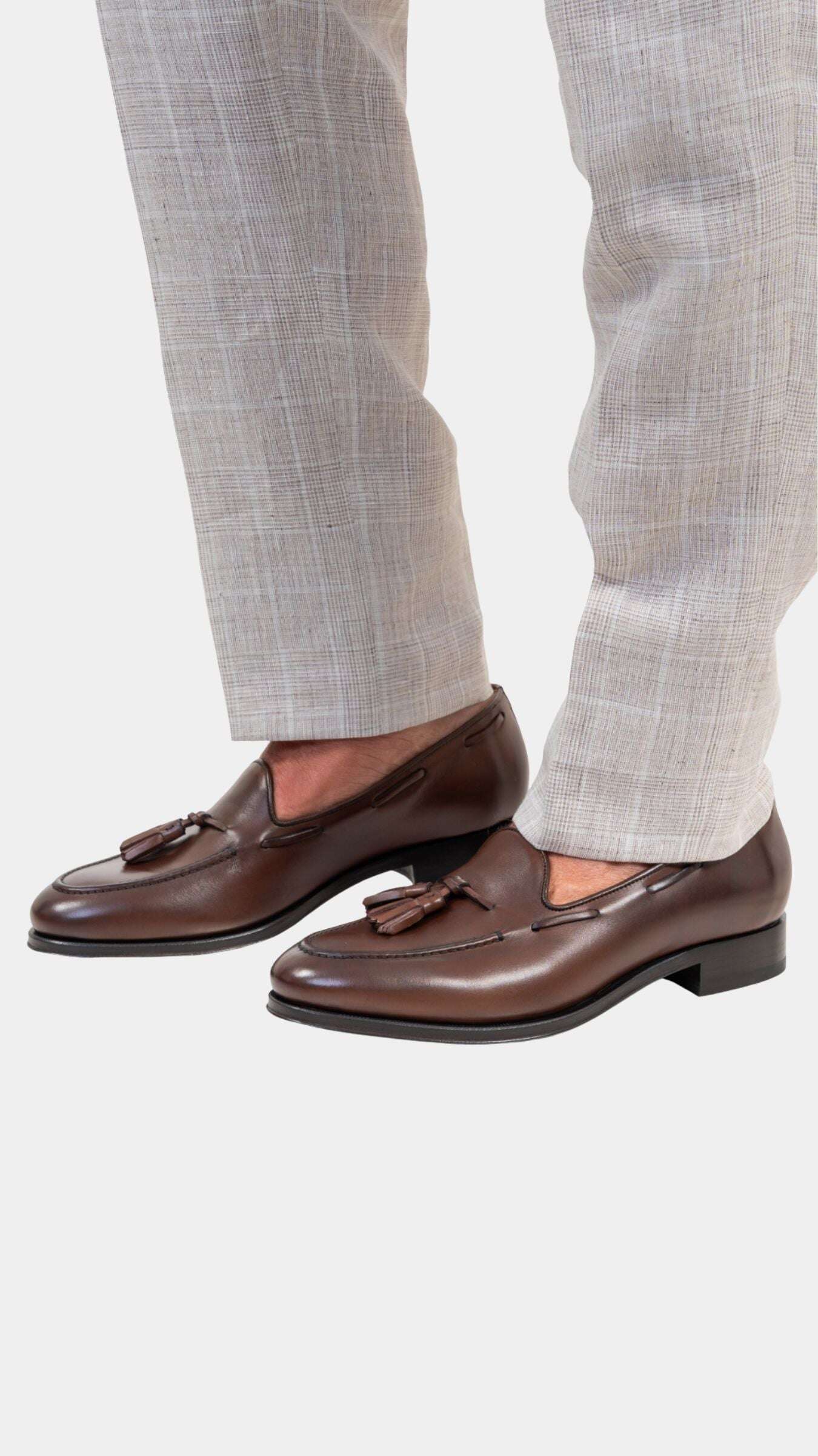 Biella Beige Prince of Wales Suit - Gabriel Collezione