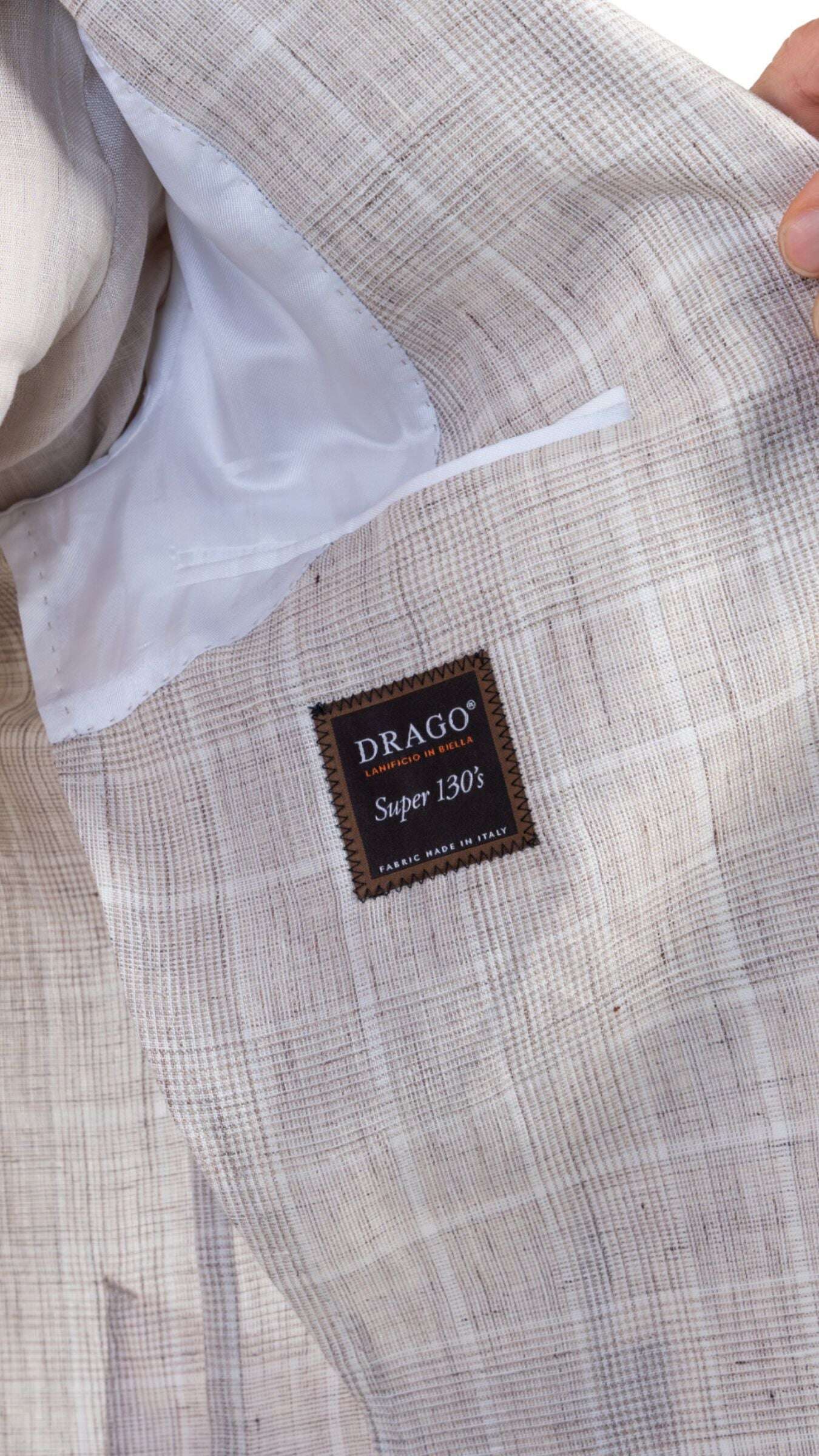 Biella Beige Prince of Wales Suit - Gabriel Collezione