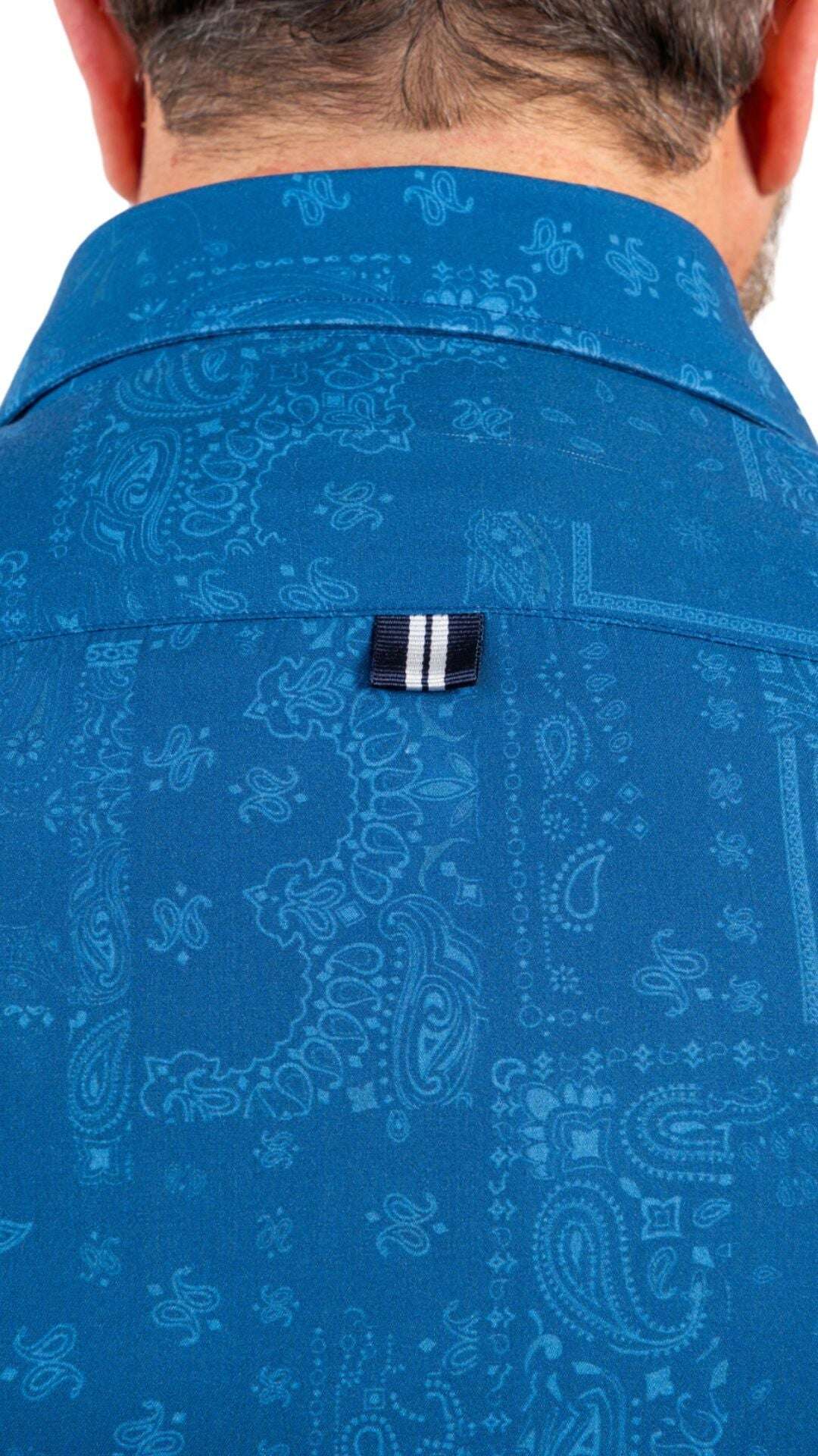 Blue Fower Shirt - Gabriel Collezione