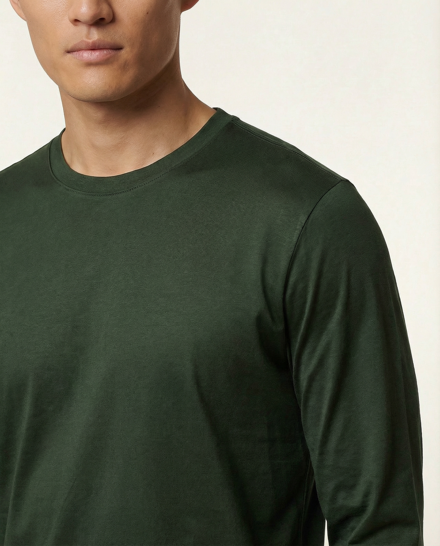 PUGLIA Sweater – 100% Scottish Cotton – Edera Green