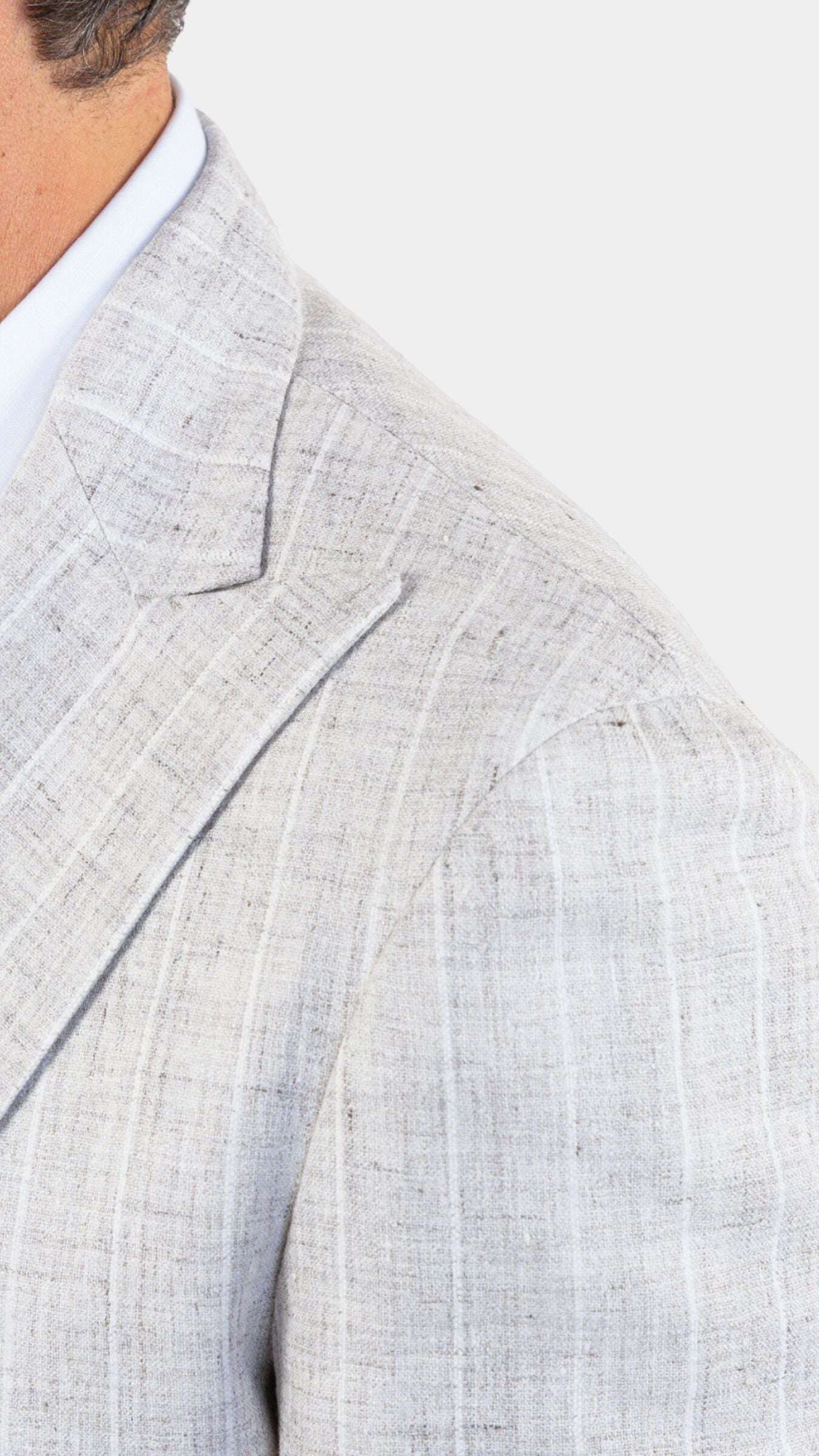 Firenze Beige Striped Suit - Gabriel Collezione