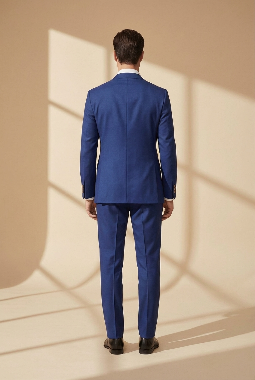Genova Tailored Double-Breasted Blazer – Royal Blue - Gabriel Collezione
