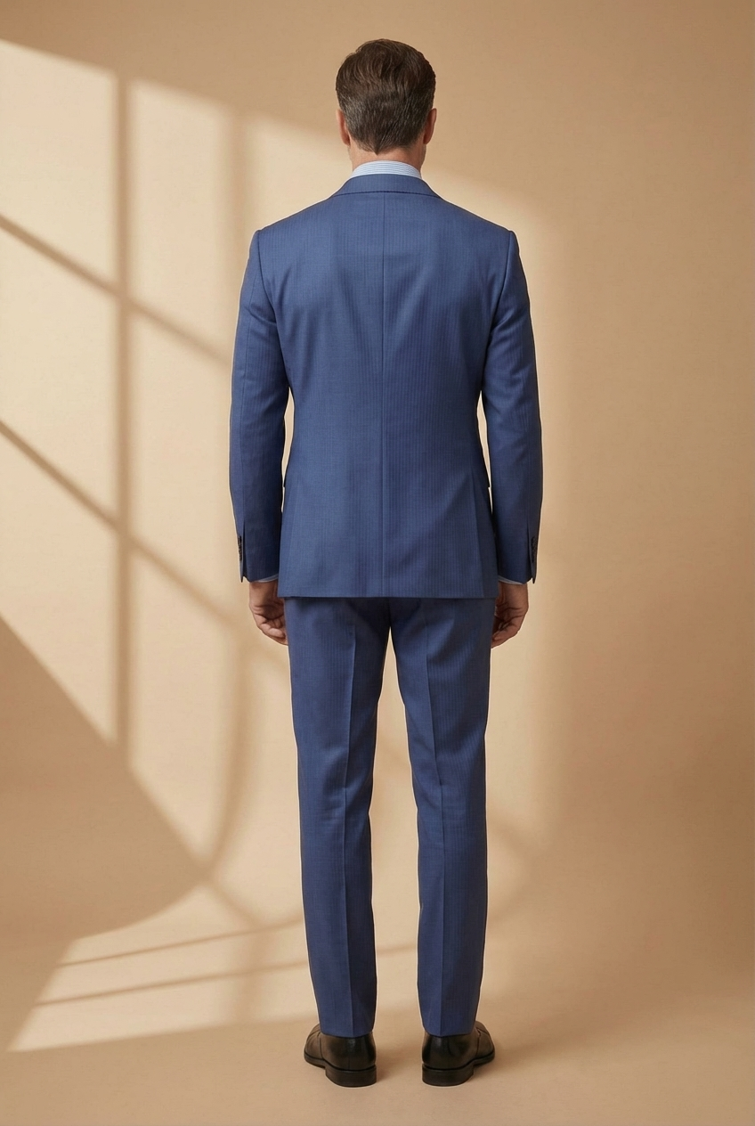 TORINO – Light Blue Double-Breasted Suit - Gabriel Collezione
