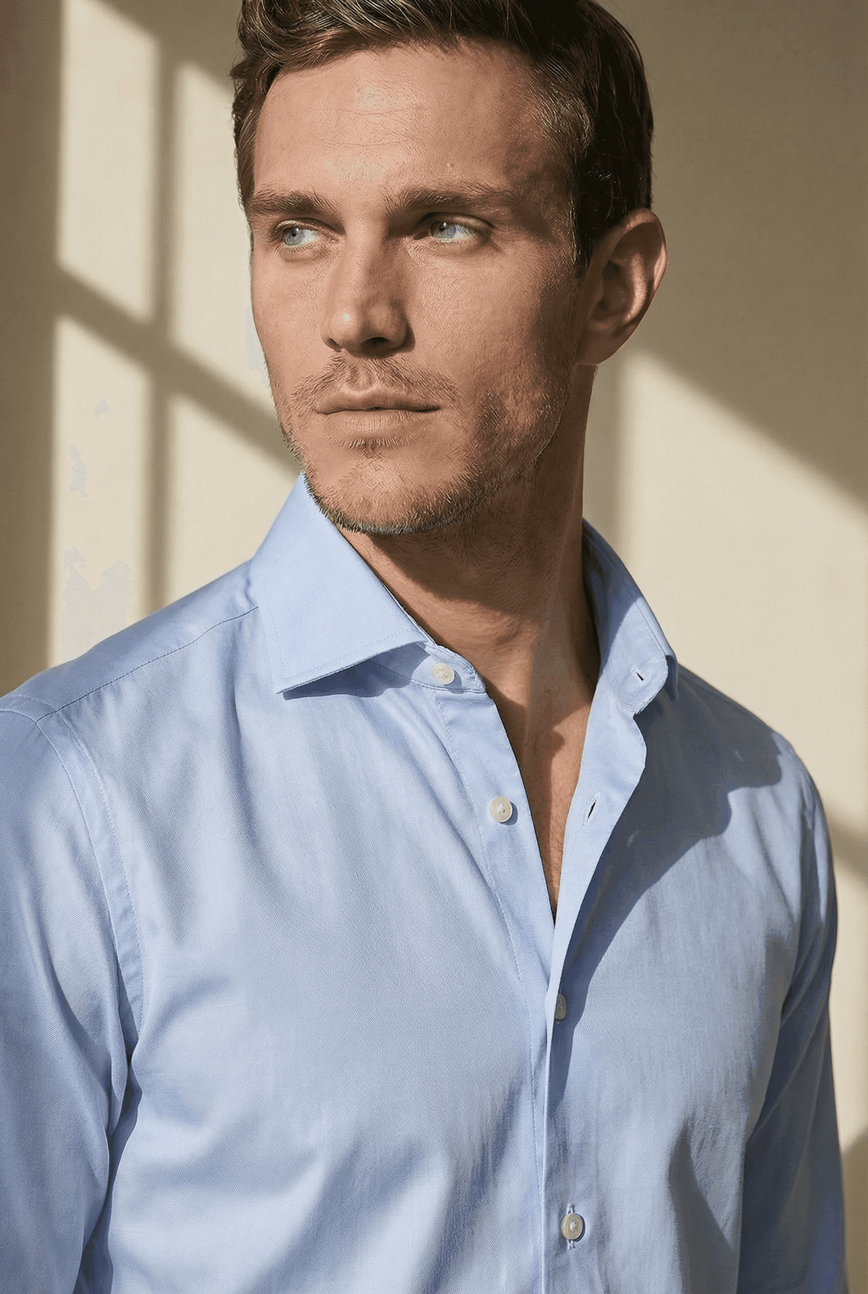TOLENTINO – Light Sky Blue Italian Shirt - Gabriel Collezione
