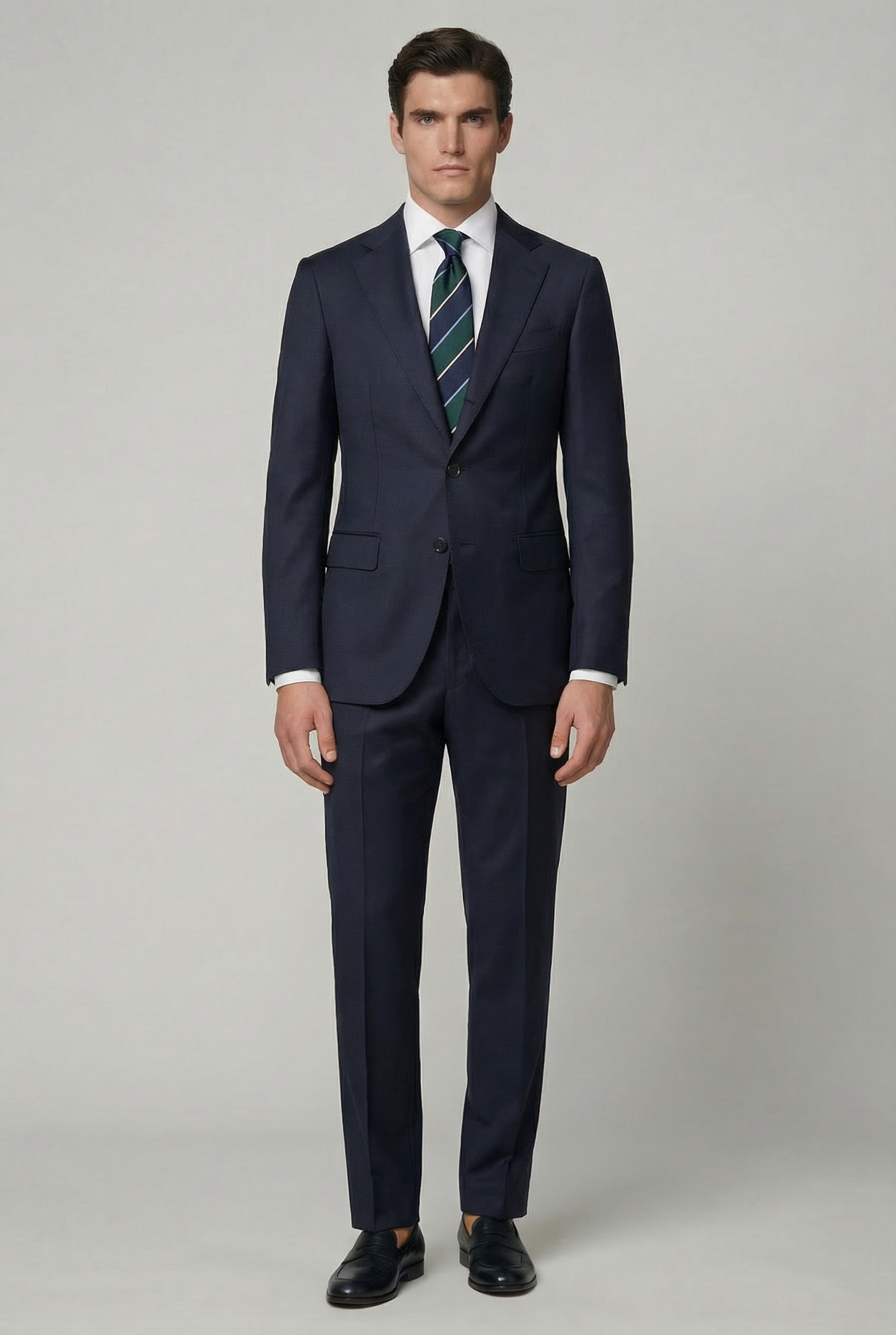 AREZZO Suit – Navy – Loro Piana Fabric – 100% Virgin Wool - Gabriel Collezione