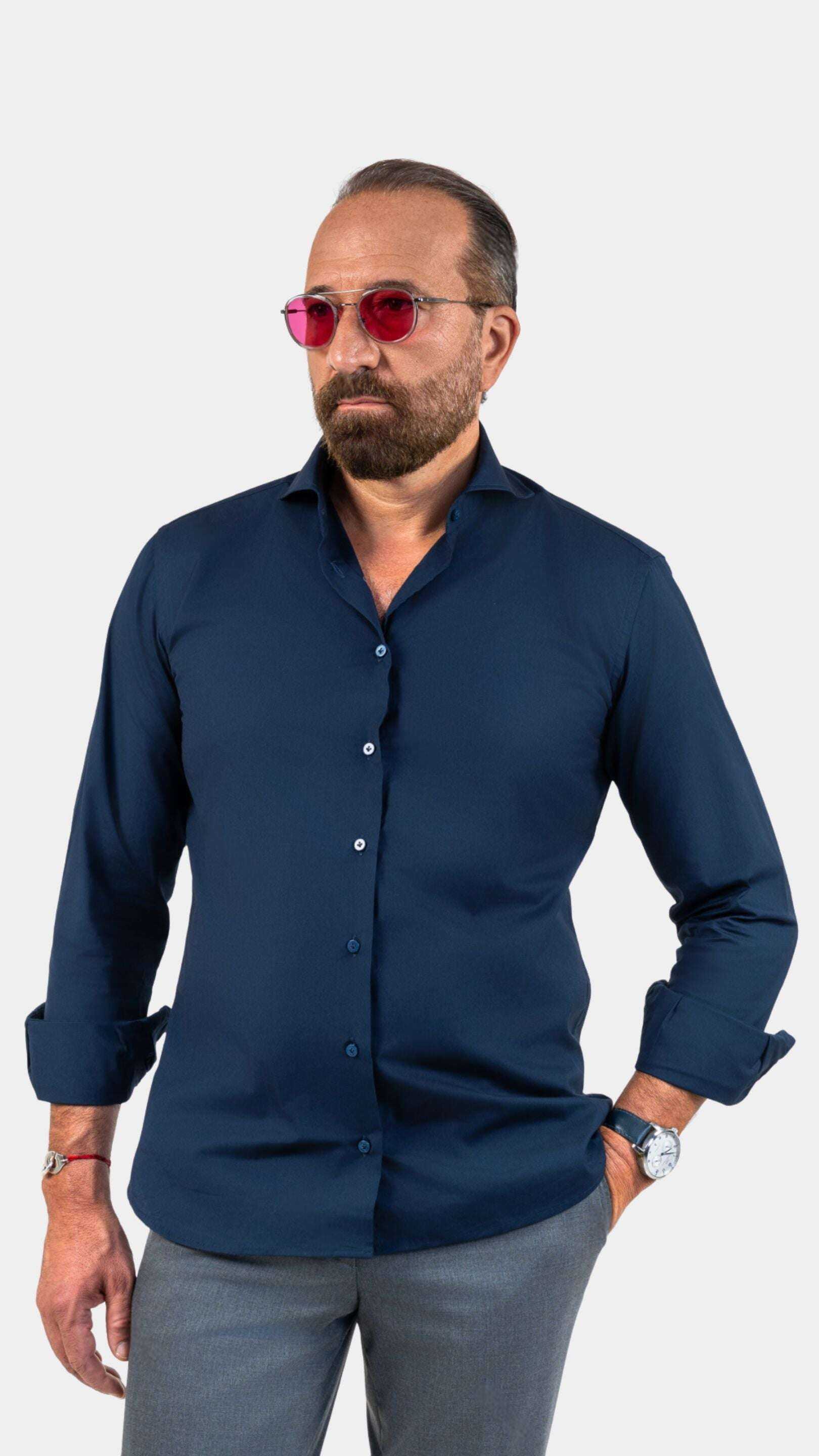 Napoli Midnight Blue Shirt - Gabriel Collezione