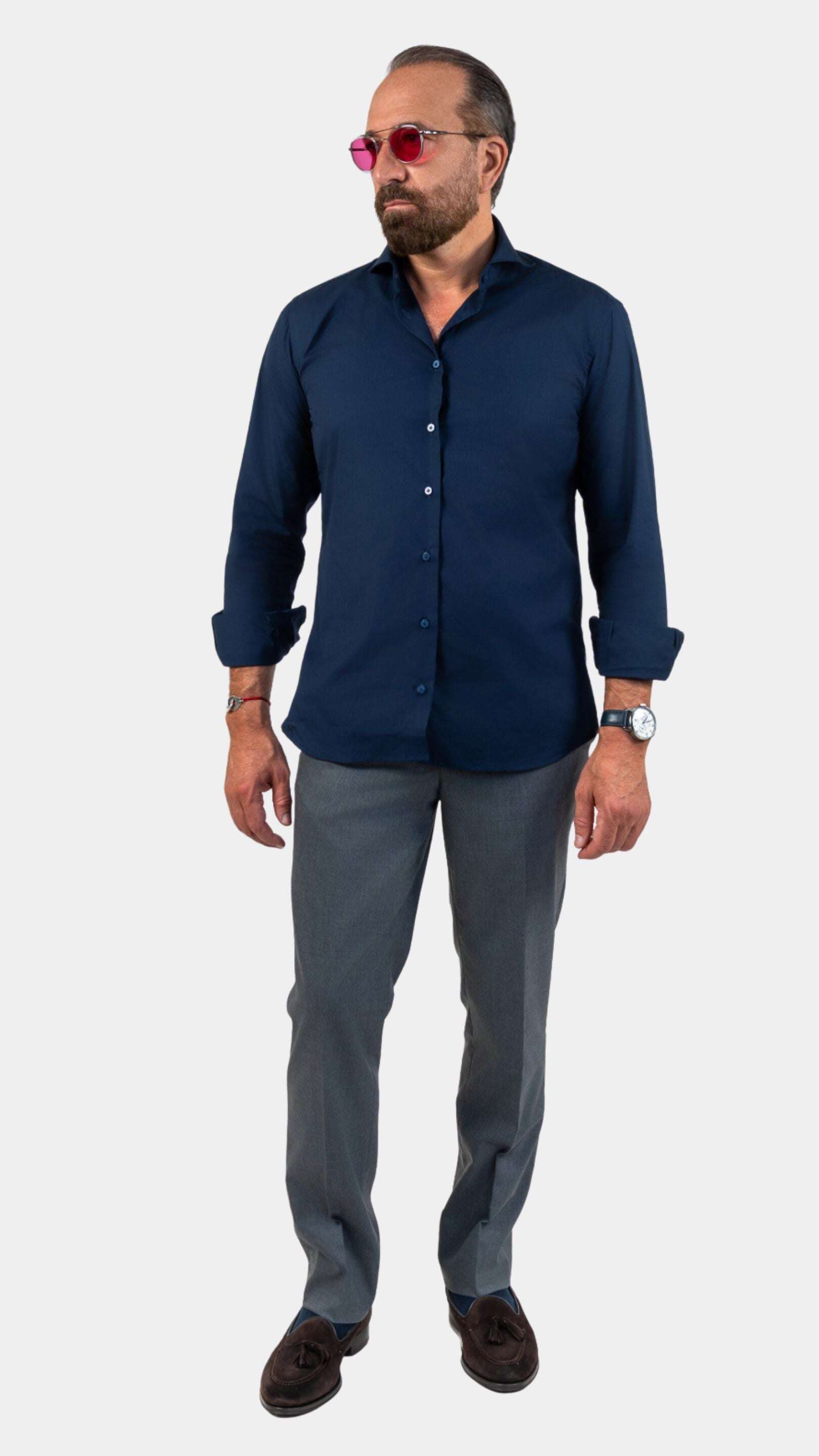Napoli Midnight Blue Shirt - Gabriel Collezione