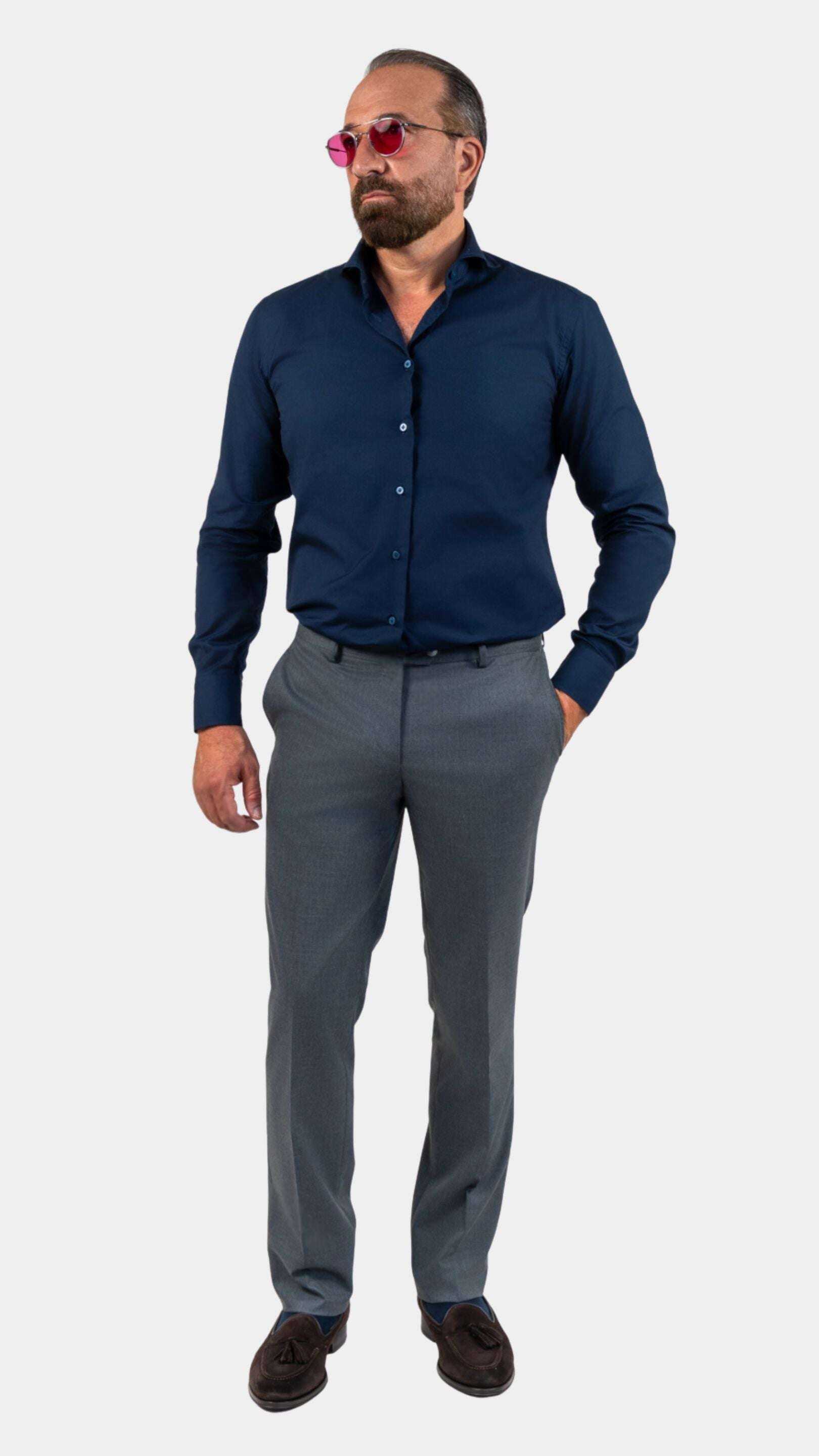 Napoli Midnight Blue Shirt - Gabriel Collezione