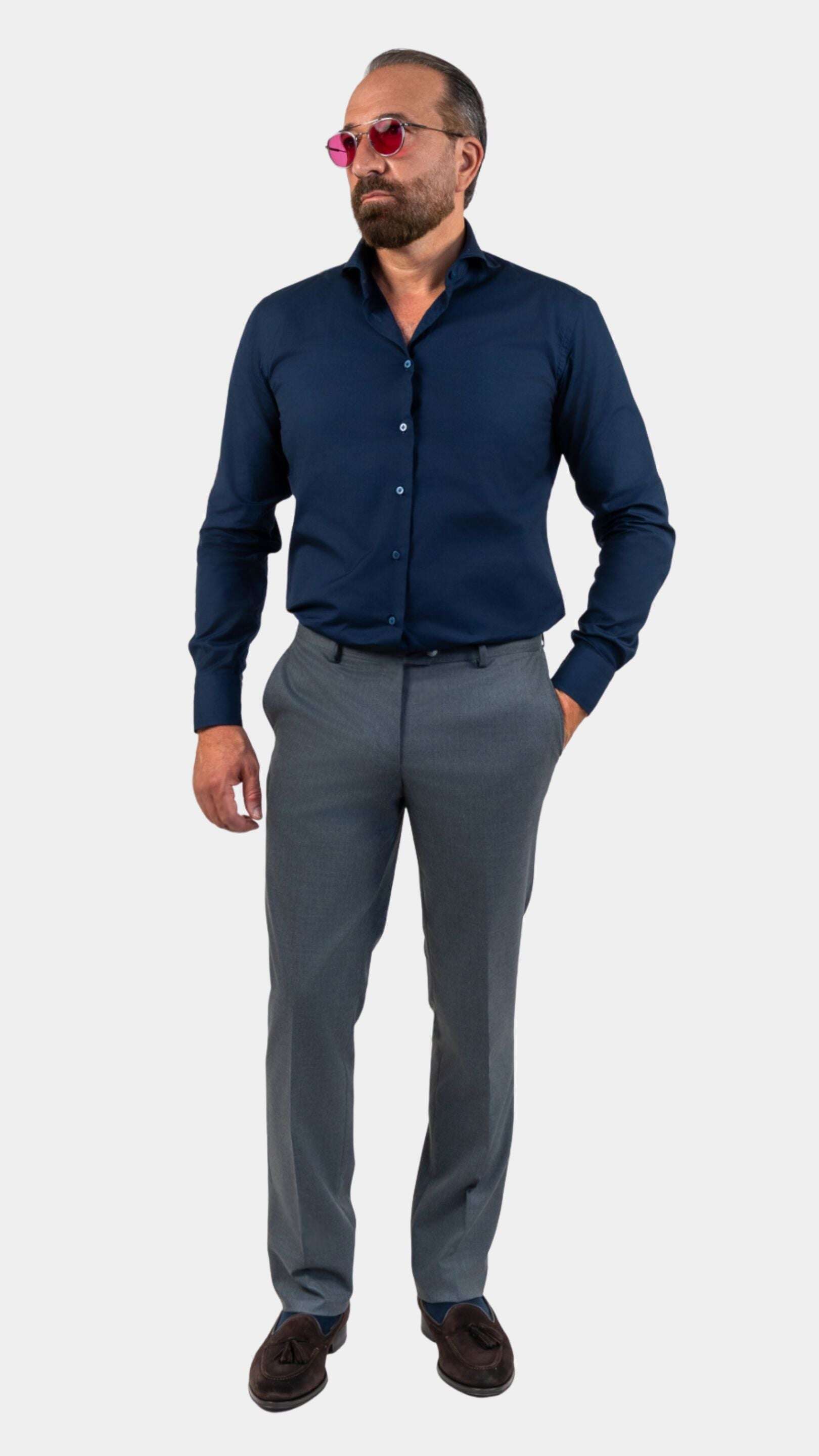 Napoli Midnight Blue Shirt - Gabriel Collezione