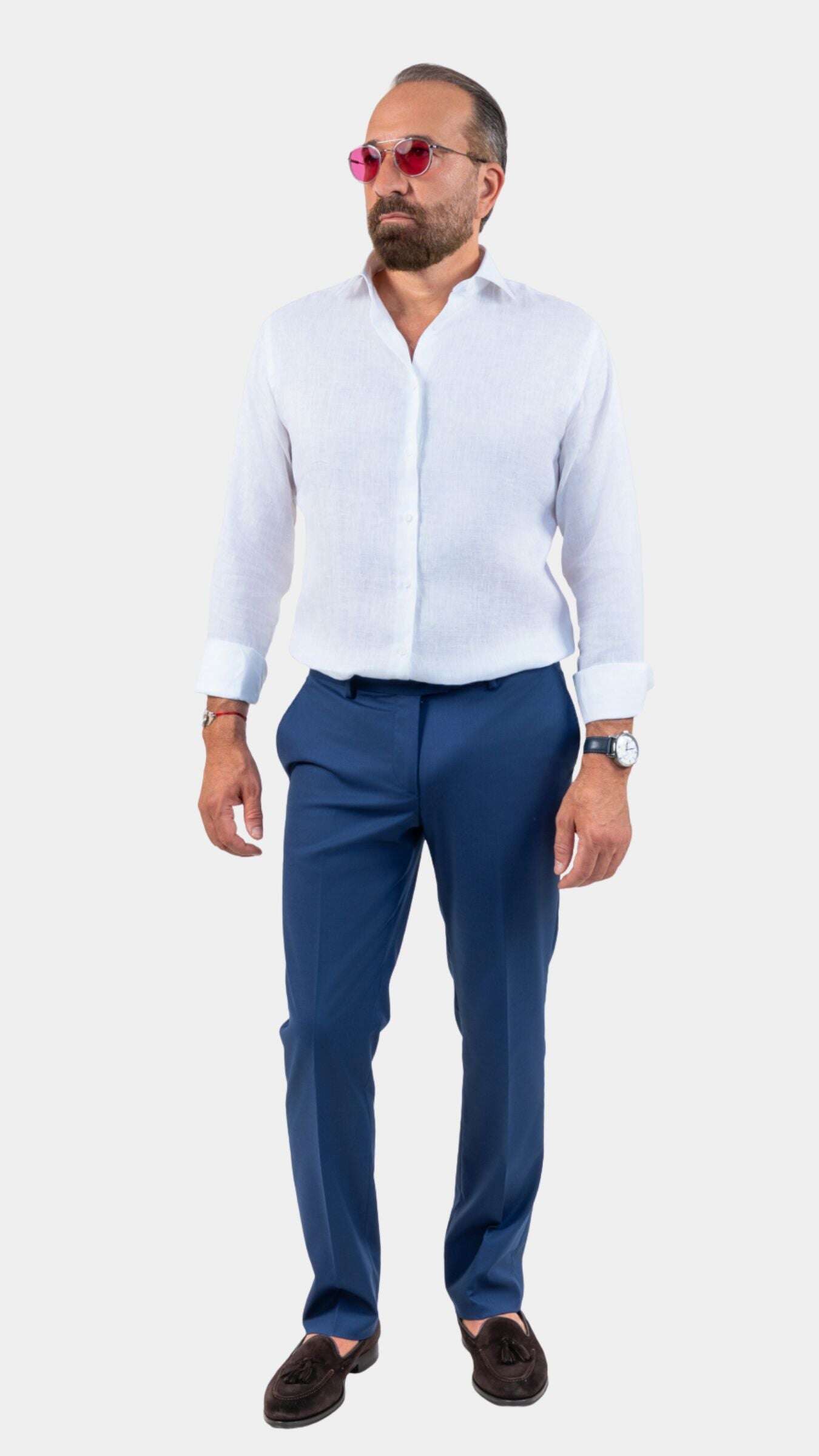 Napoli White Linen Shirt - Gabriel Collezione