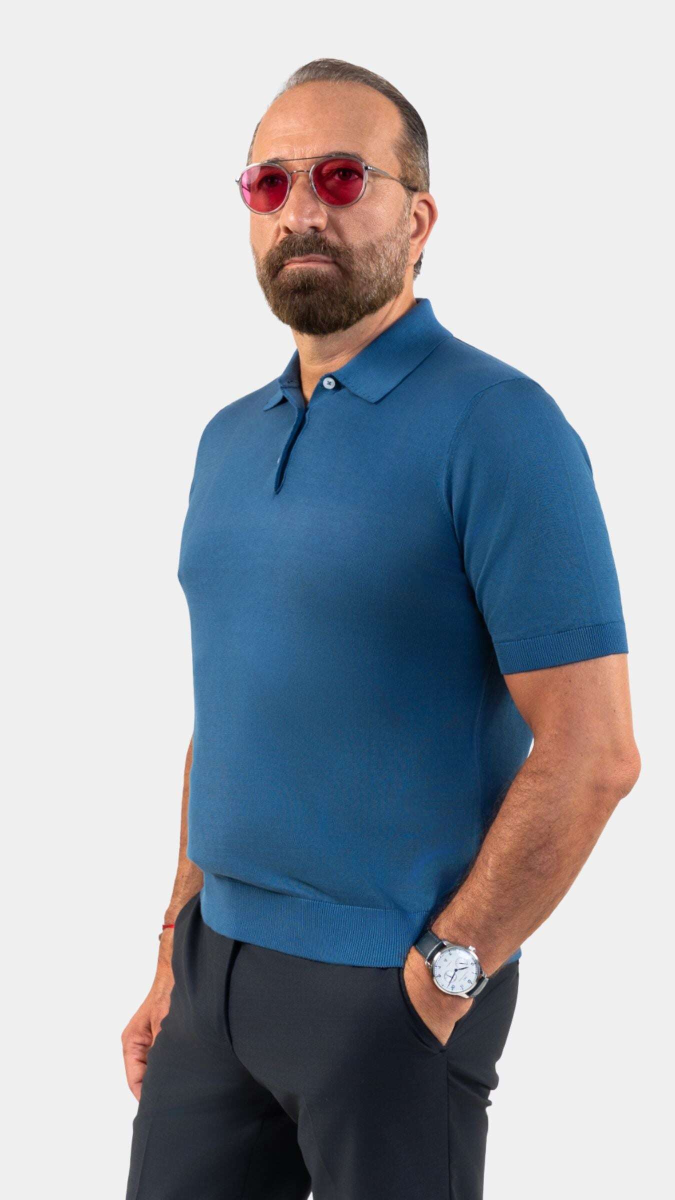 POLO POMPEI BLEU ROI - Gabriel Collezione