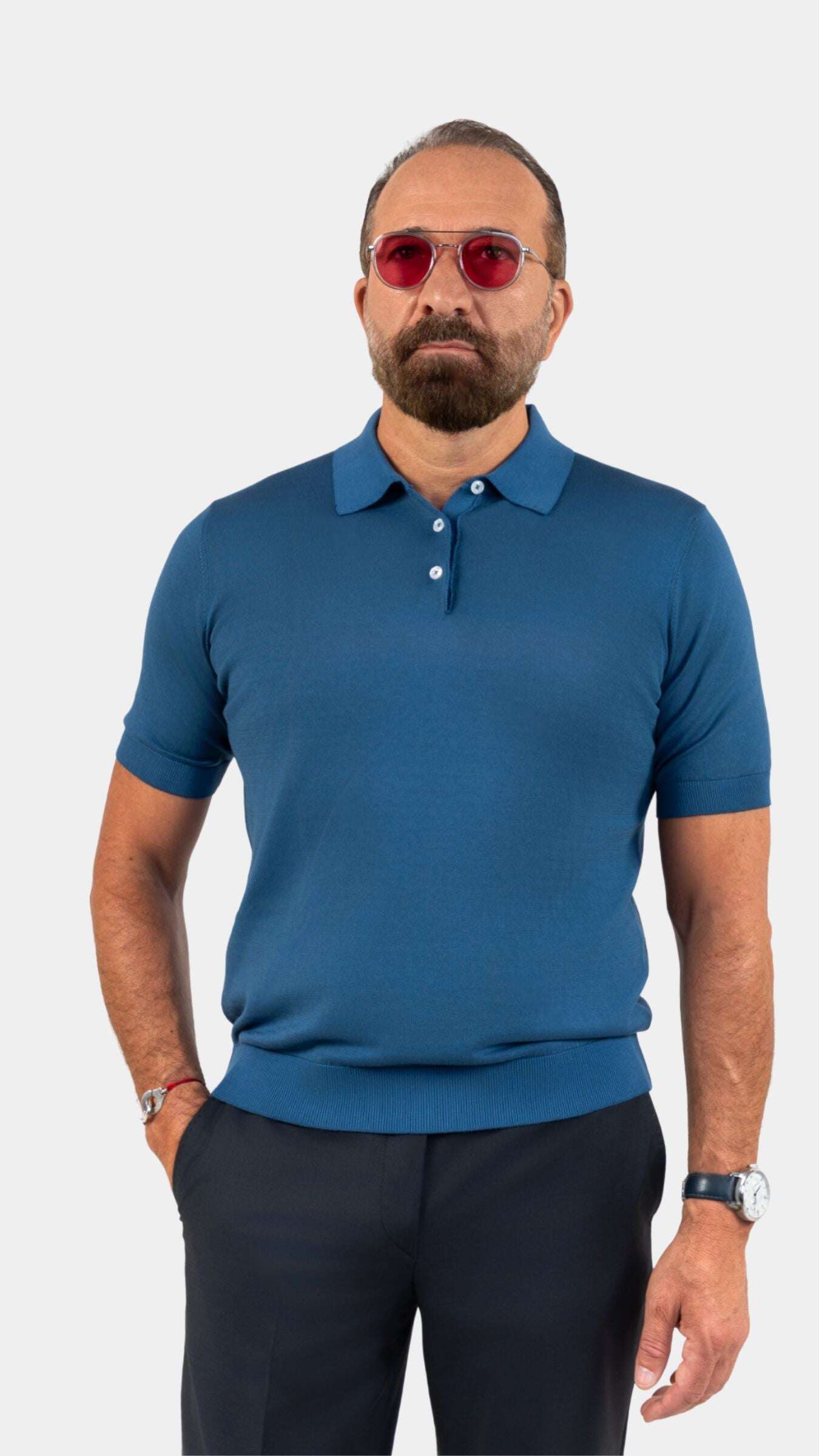 POLO POMPEI BLEU ROI - Gabriel Collezione