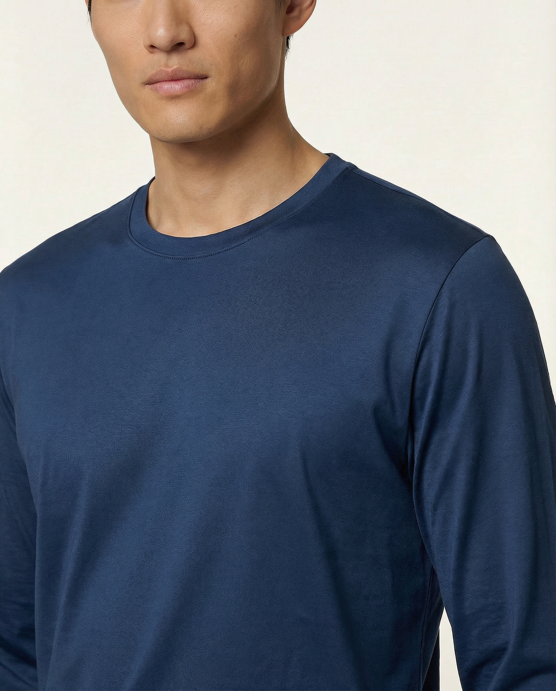 PUGLIA Sweater – 100% Scottish Cotton – Batik Blue