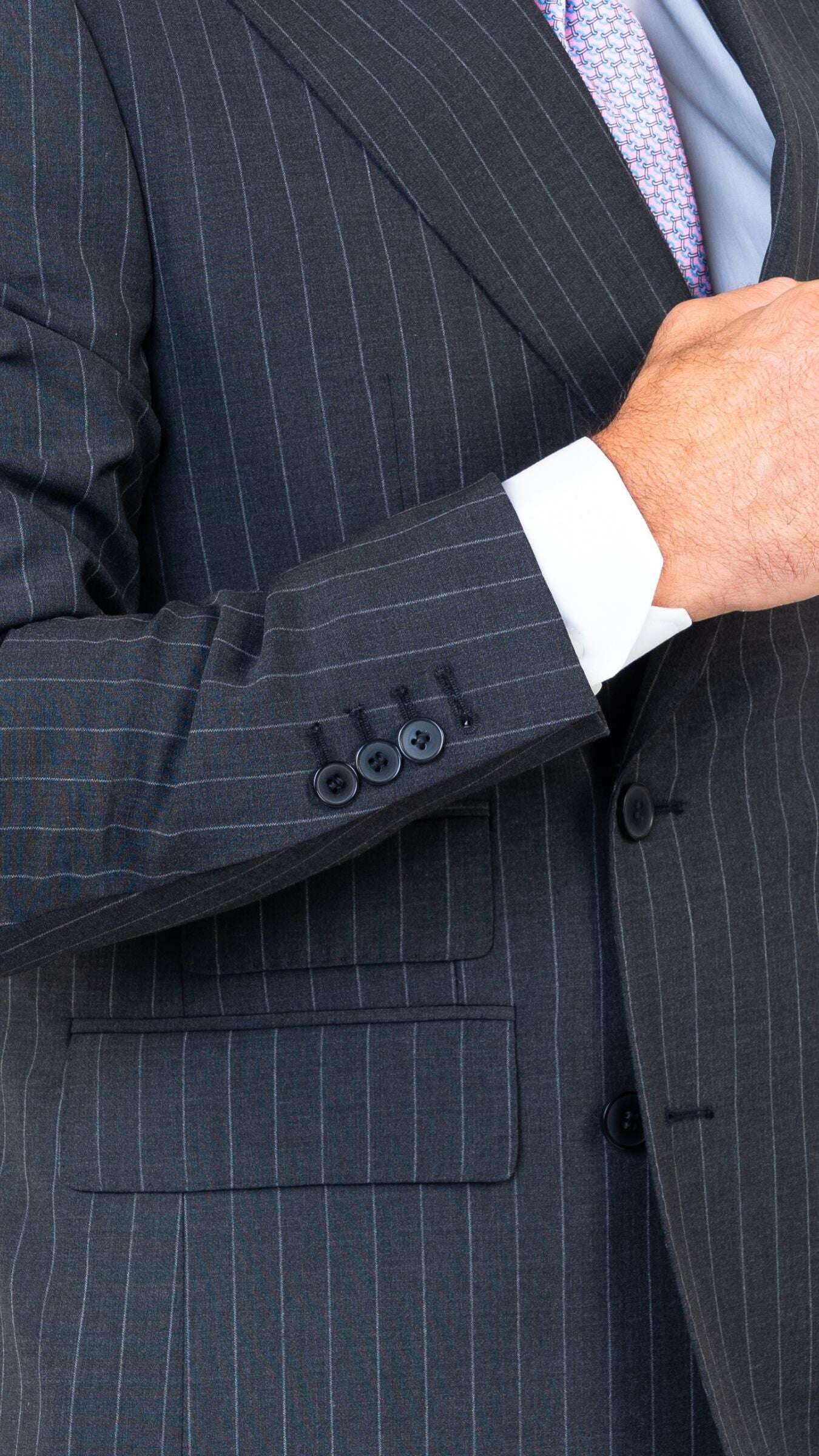 Torino Grey Striped Suit - Gabriel Collezione