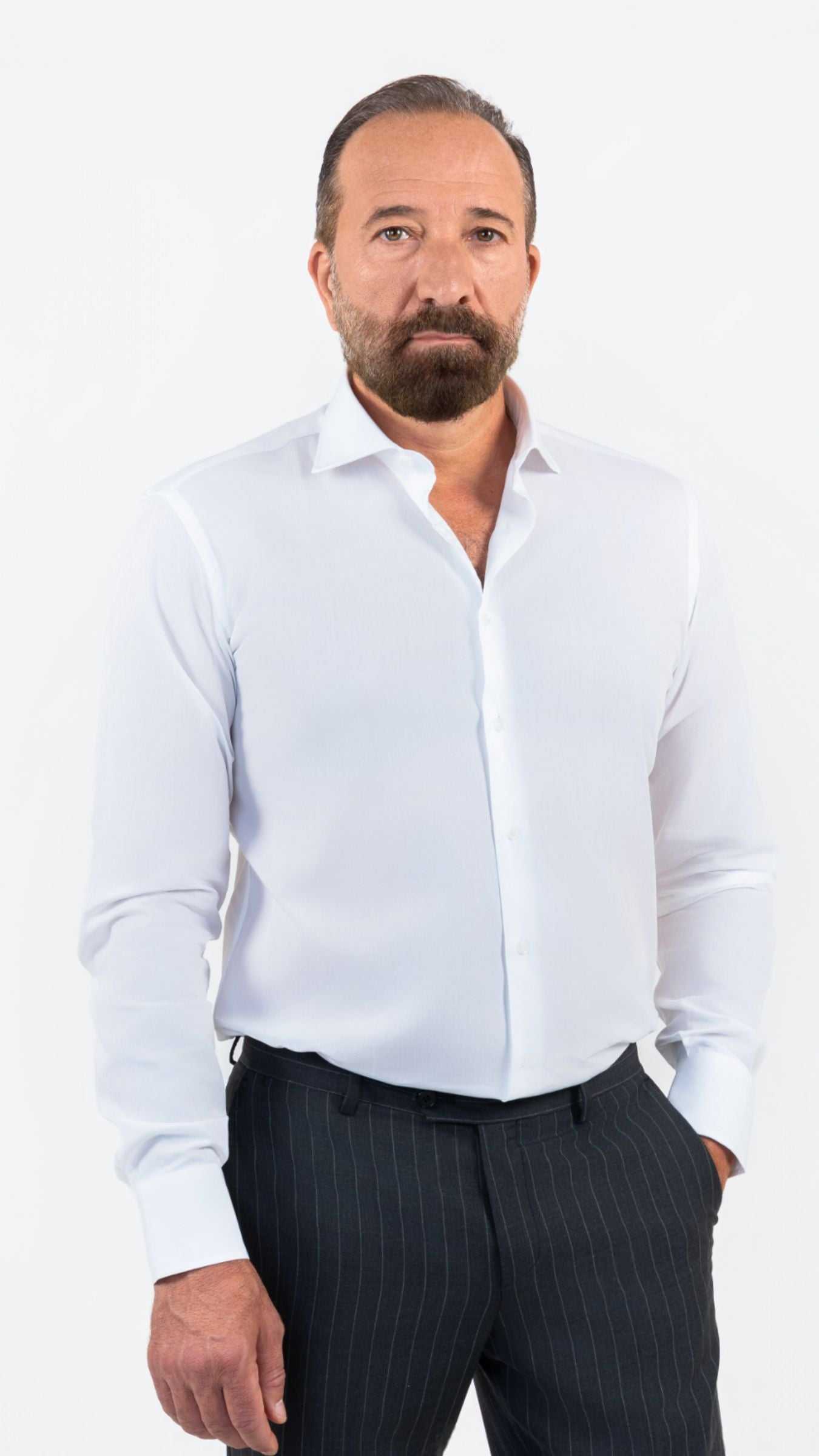 Cordone x Gabriel White Scottish Yarn Shirt - Gabriel Collezione