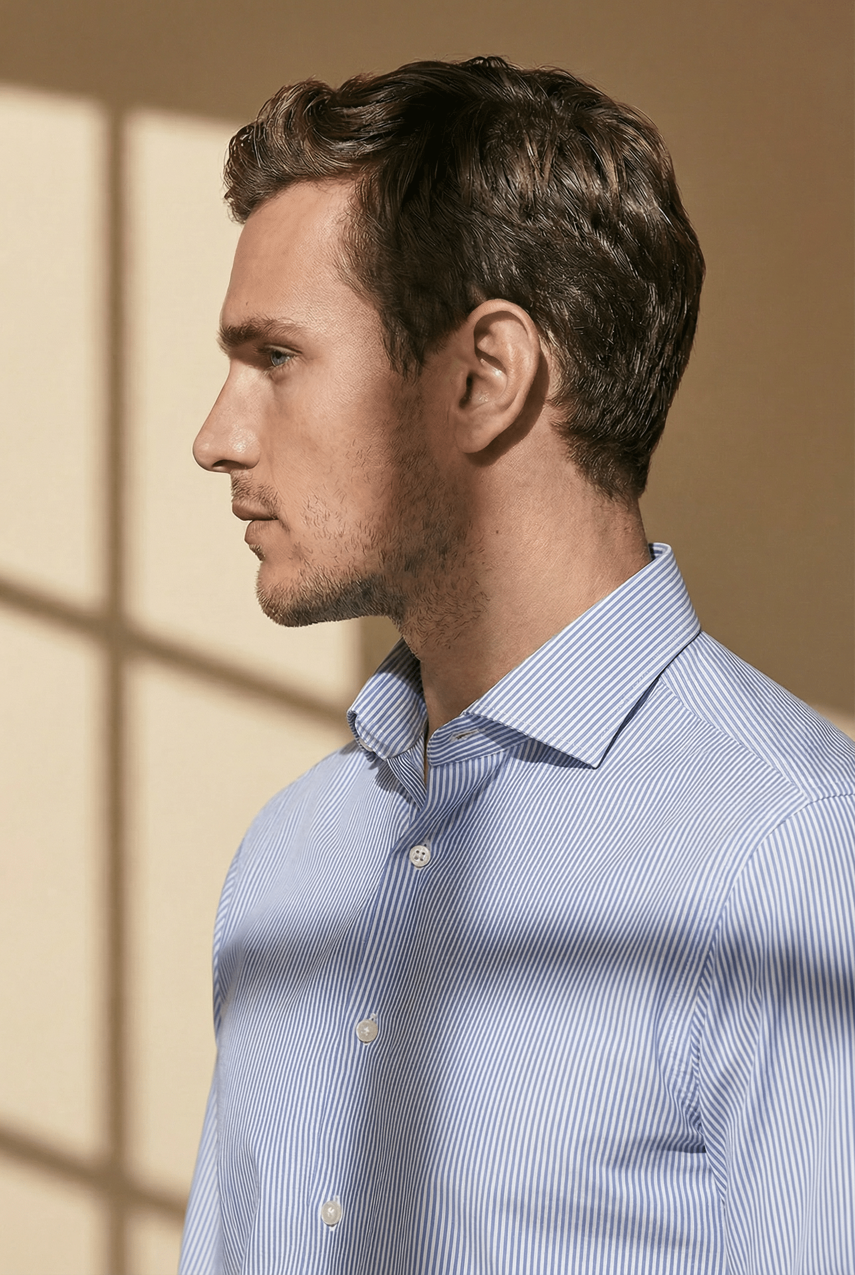 TOLENTINO – Sky Blue Striped Italian Shirt