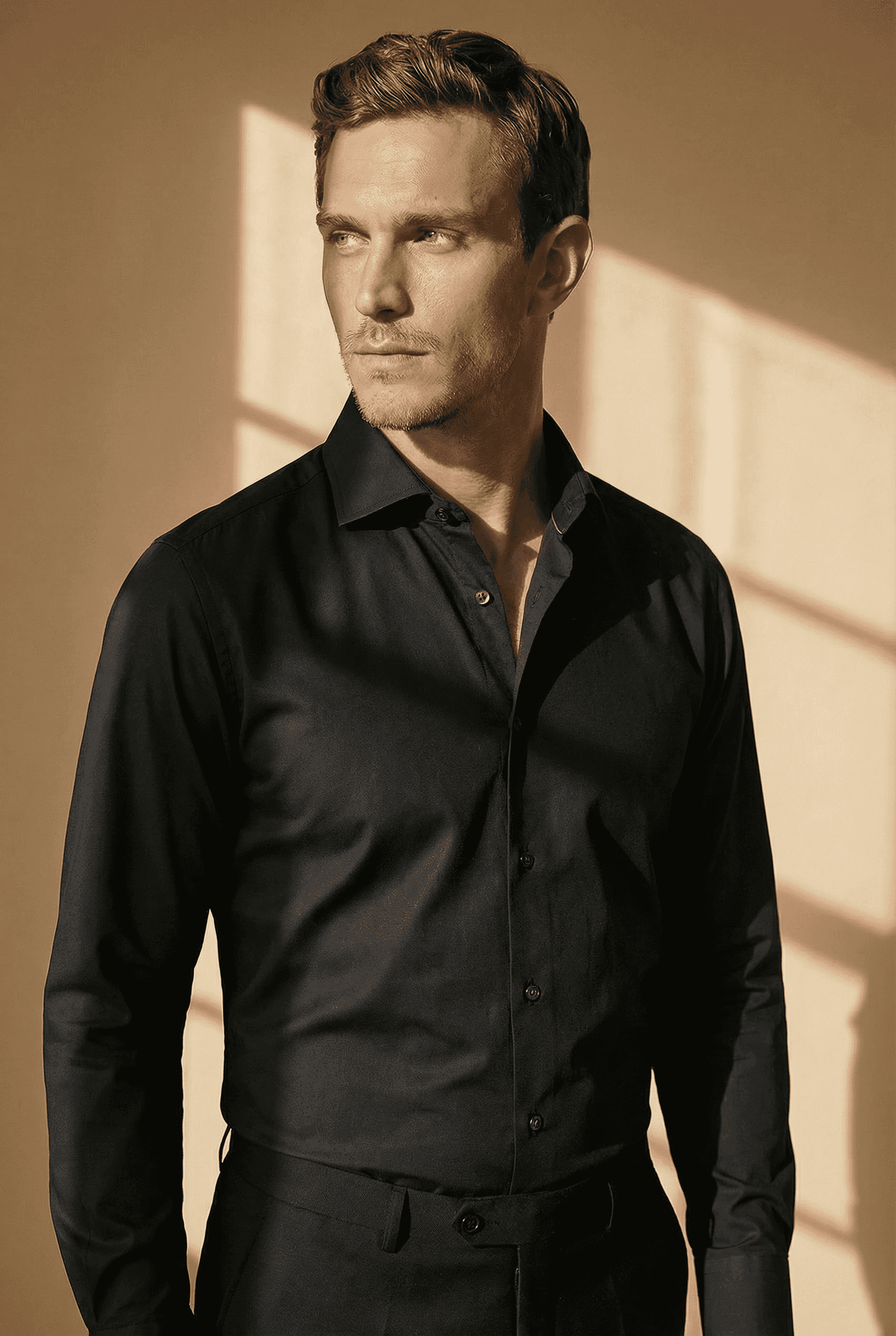 TOLENTINO – Black Italian Shirt - Gabriel Collezione