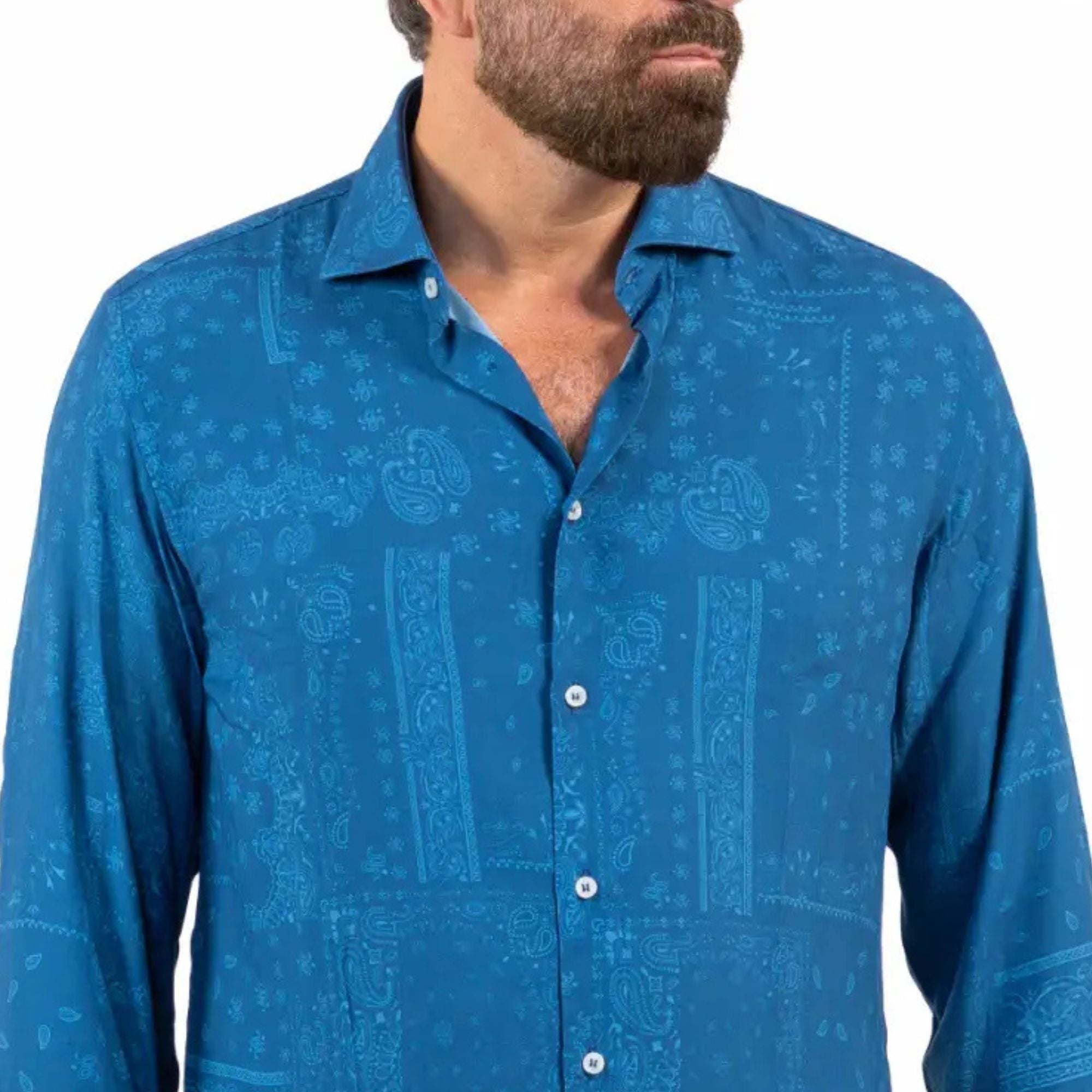 BLUE FOWER SHIRT