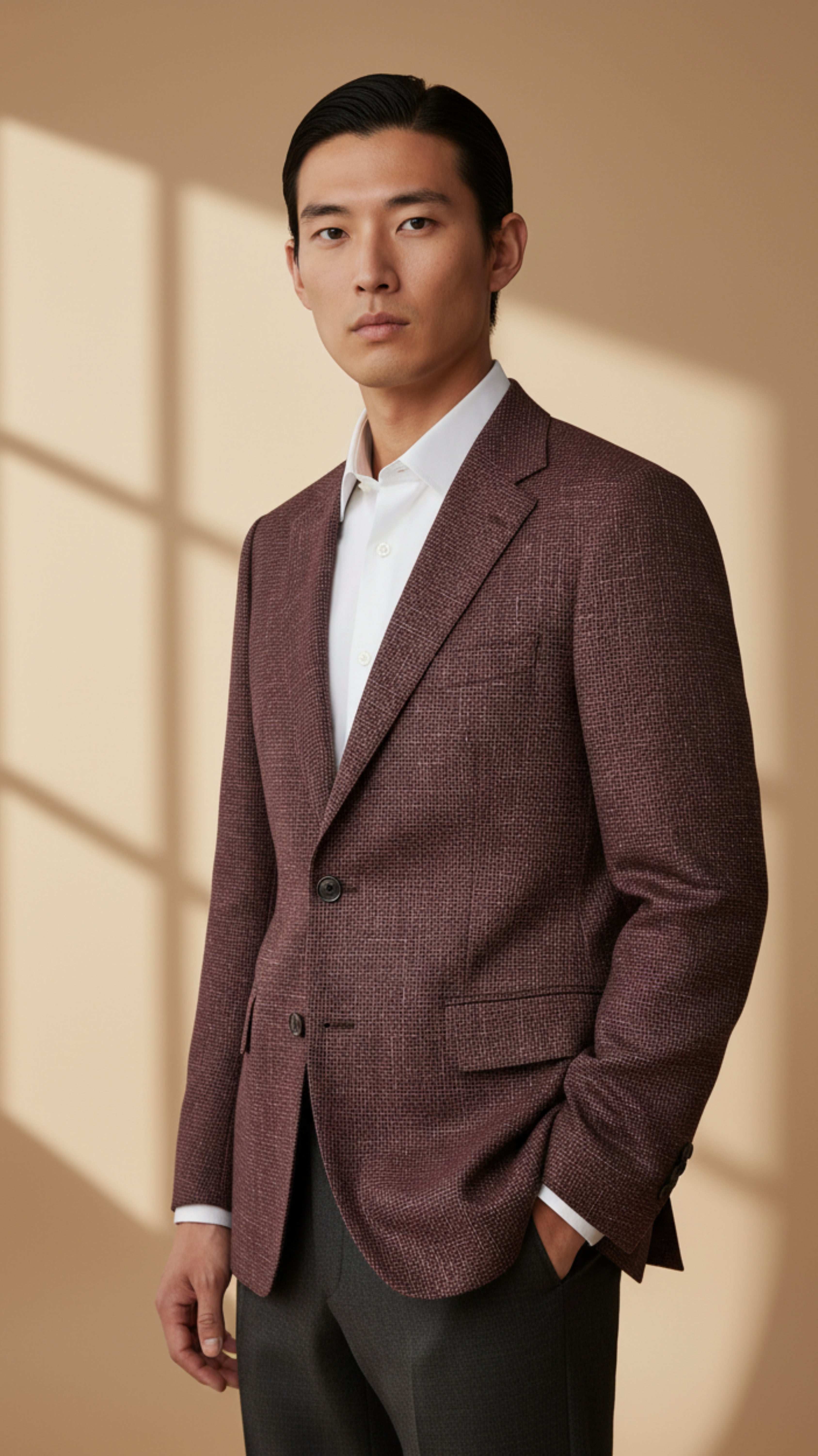 Capri Tailored Blazer – Brown & Blue - Gabriel Collezione