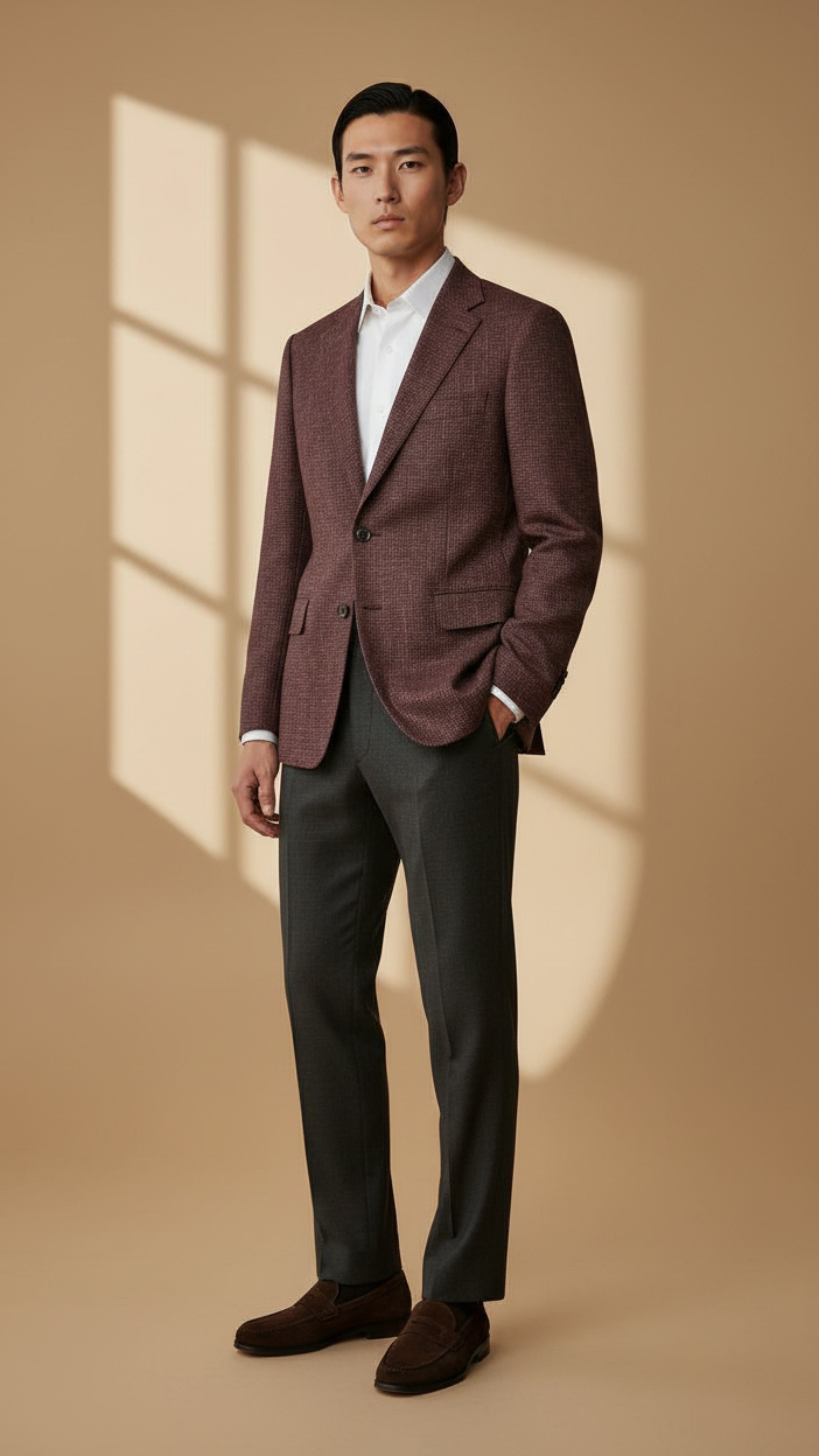 Capri Tailored Blazer – Brown & Blue - Gabriel Collezione