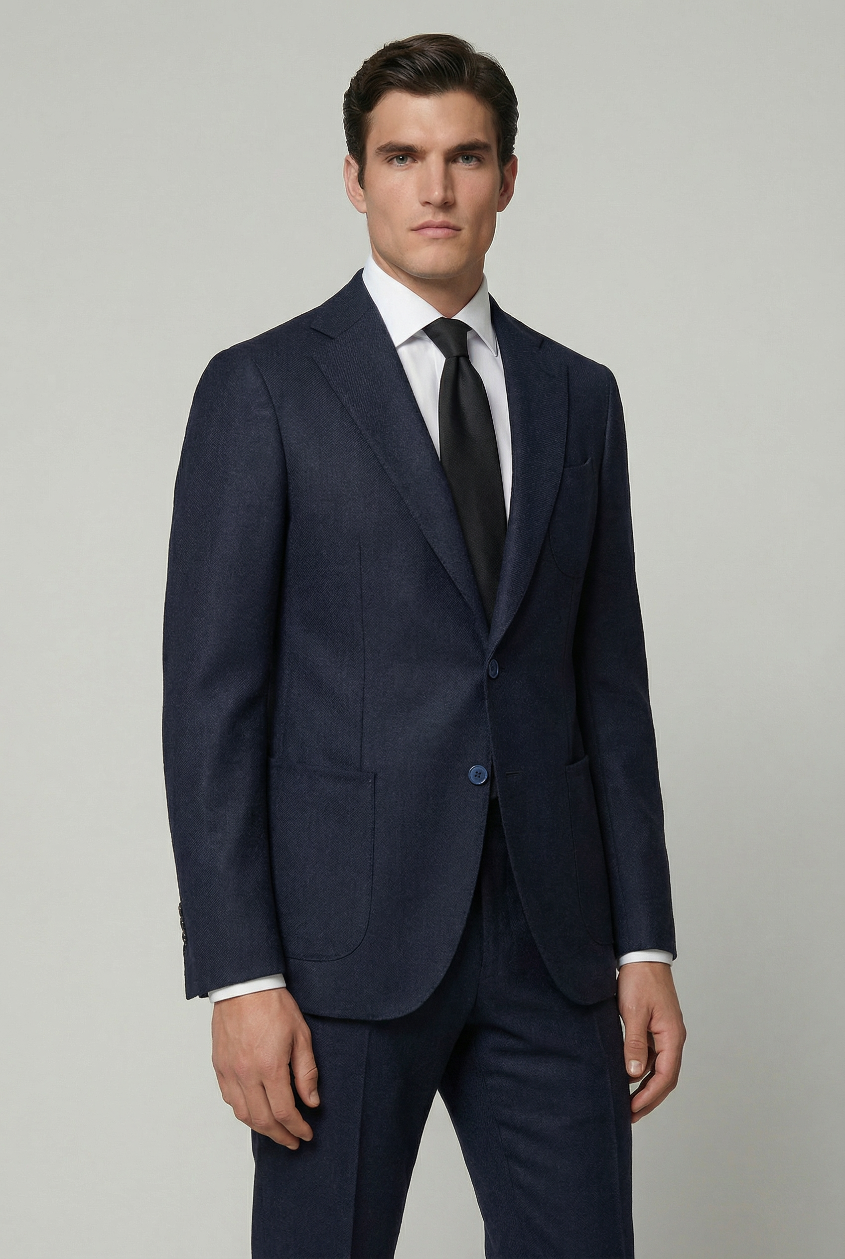 AREZZO Suit – Zignone Fabric – 96% Wool, 4% Cashmere – Navy