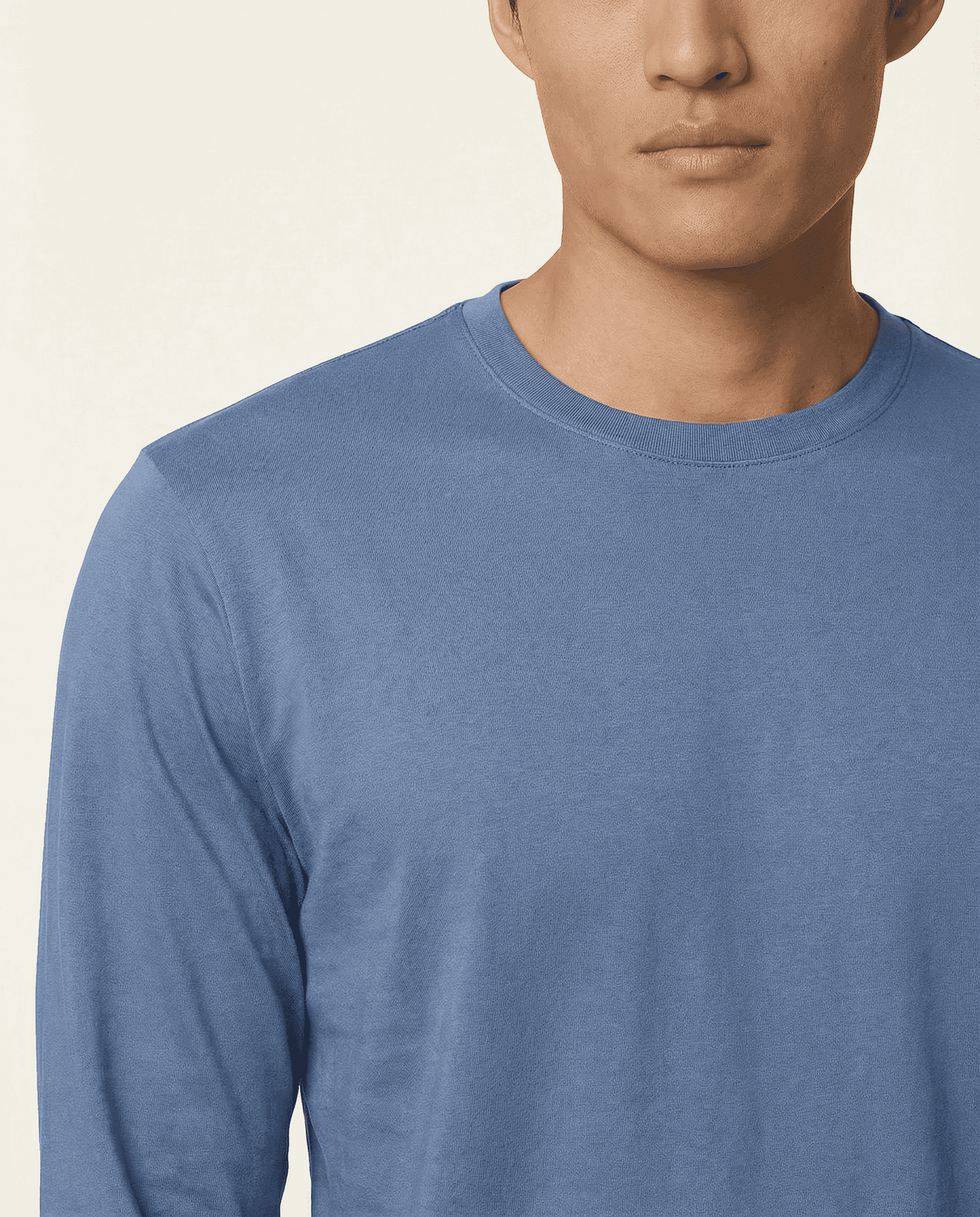PUGLIA Sweater – 100% Scottish Cotton – Cielo Blue