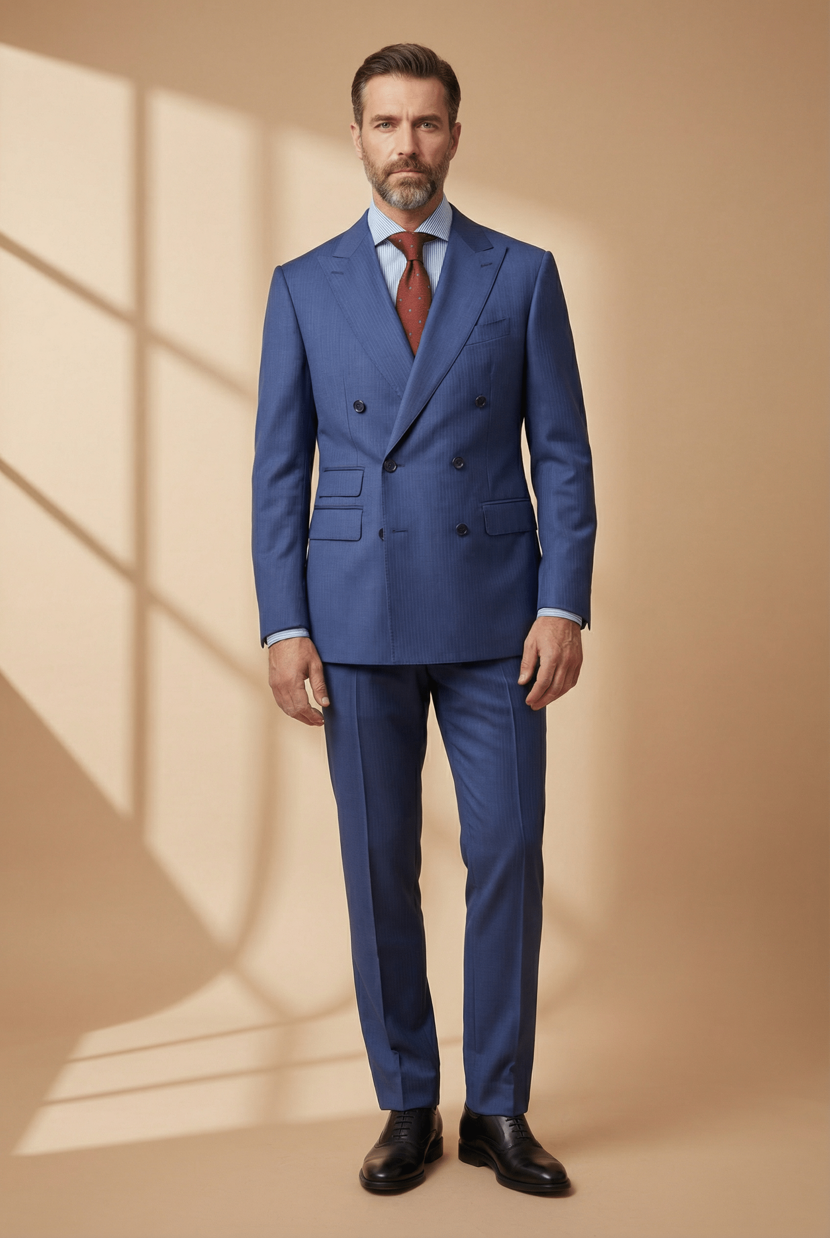 TORINO – Light Blue Double-Breasted Suit - Gabriel Collezione