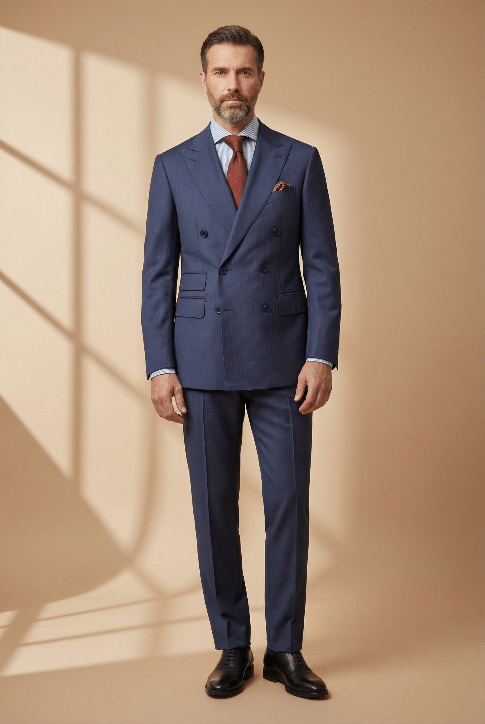 TORINO – Blue Double-Breasted Suit - Gabriel Collezione