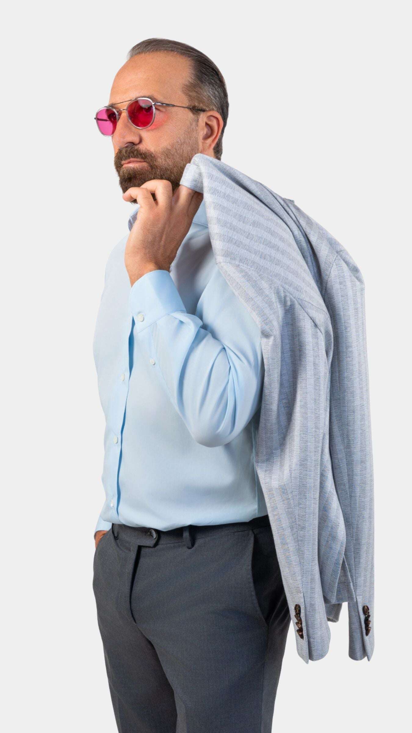 Biella Grey/White Blazer - Gabriel Collezione