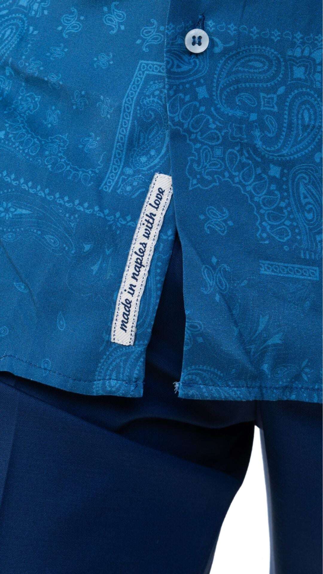 Blue Fower Shirt - Gabriel Collezione