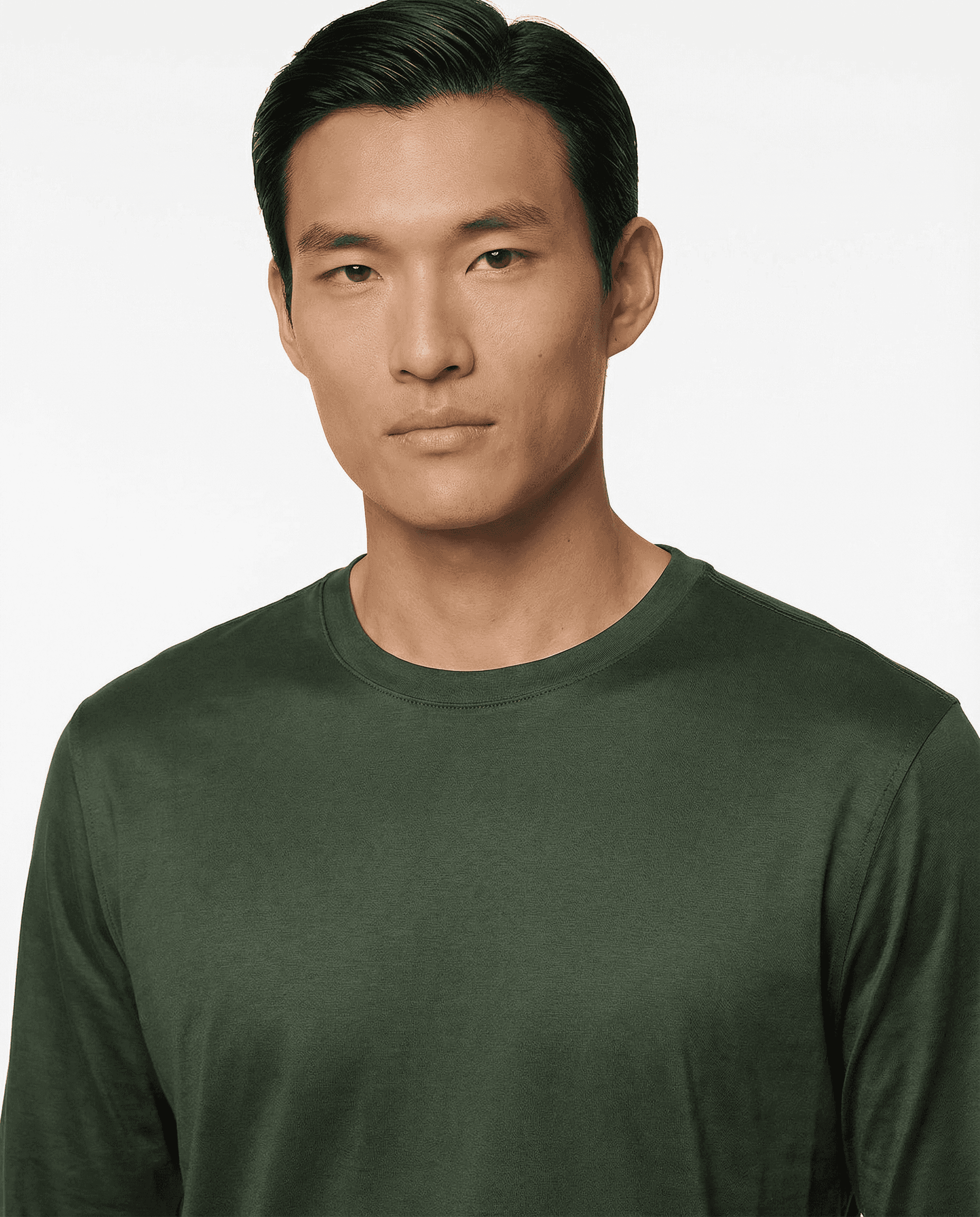 PUGLIA Sweater – 100% Scottish Cotton – Edera Green