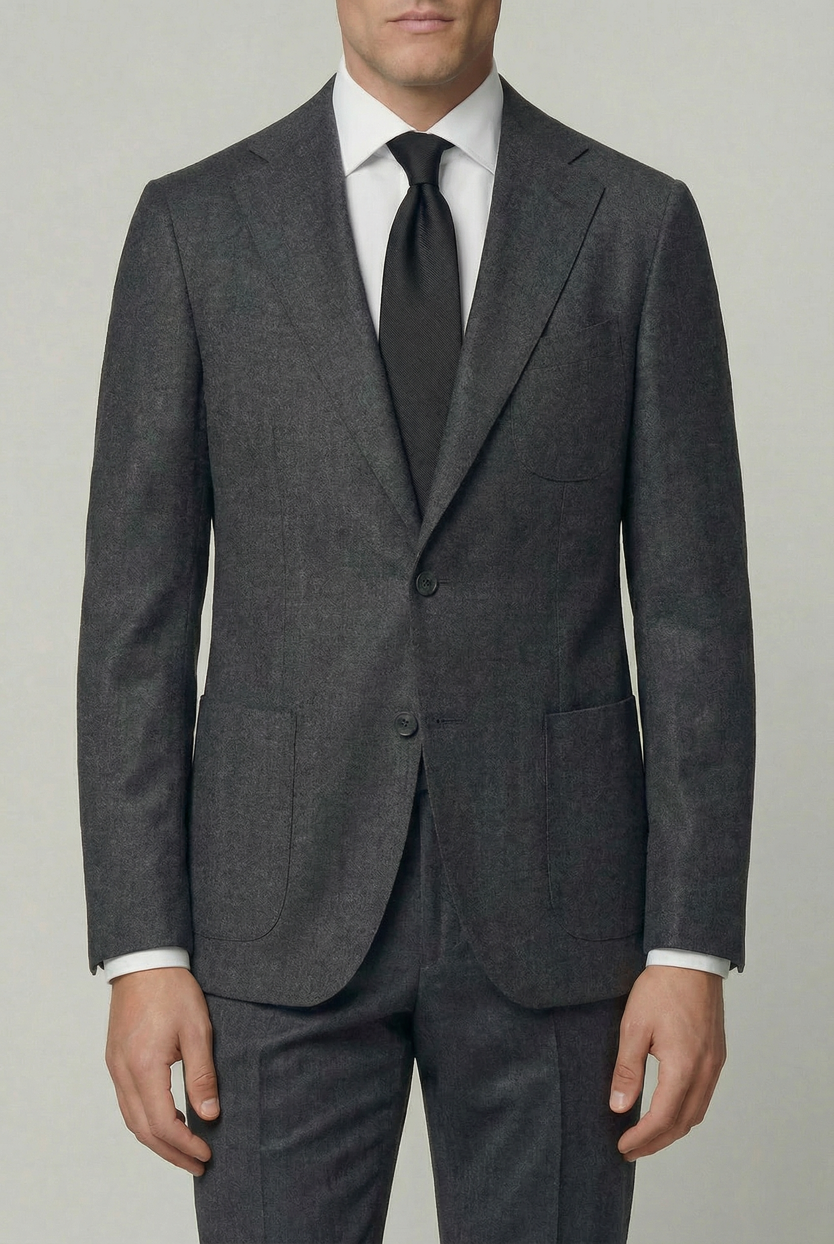 AREZZO Suit – Charcoal Grey – Zignone Fabric – 96% Wool, 4% Cashmere