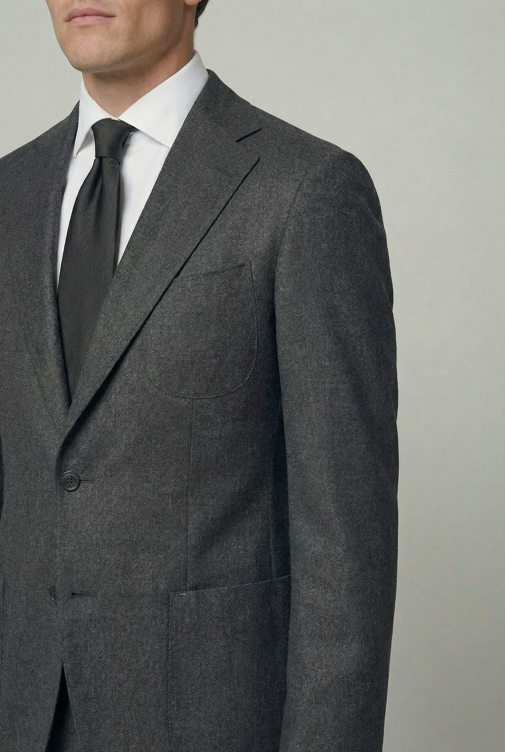 AREZZO Suit – Charcoal Grey – Zignone Fabric – 96% Wool, 4% Cashmere