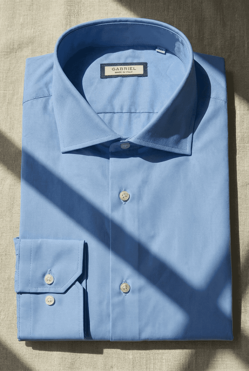 TOLENTINO – Light Blue Italian Shirt - Gabriel Collezione