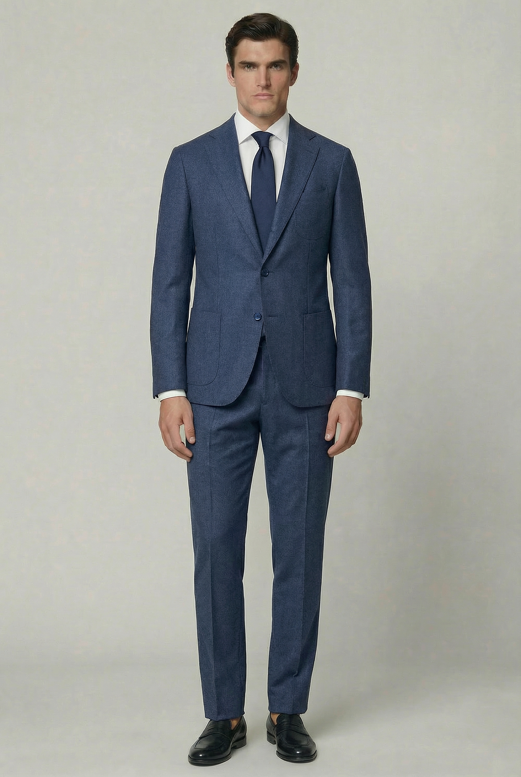 AREZZO Suit – Blue – Zignone Fabric – 96% Wool, 4% Cashmere