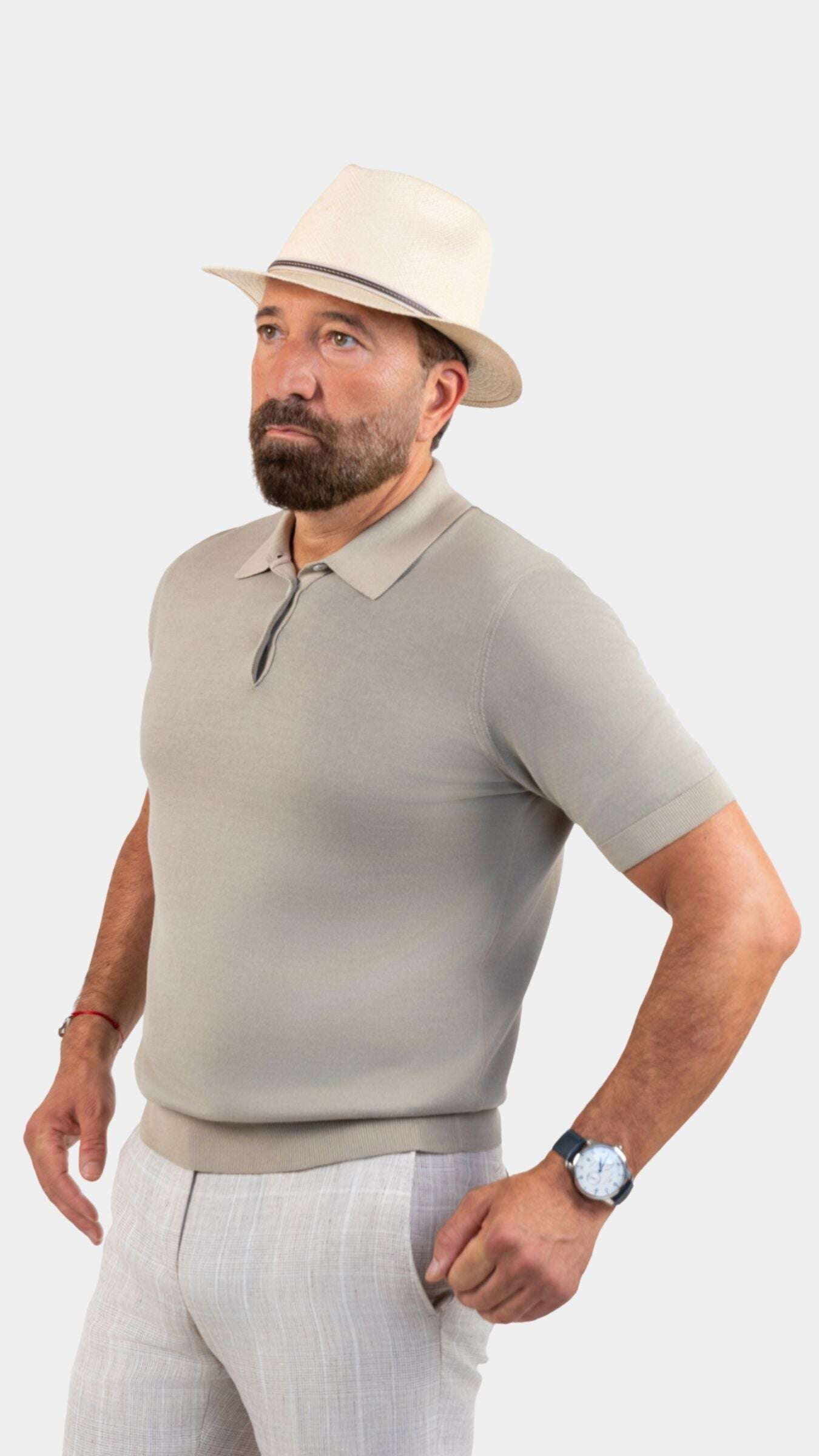 POLO POMPEI TAUPE - Gabriel Collezione