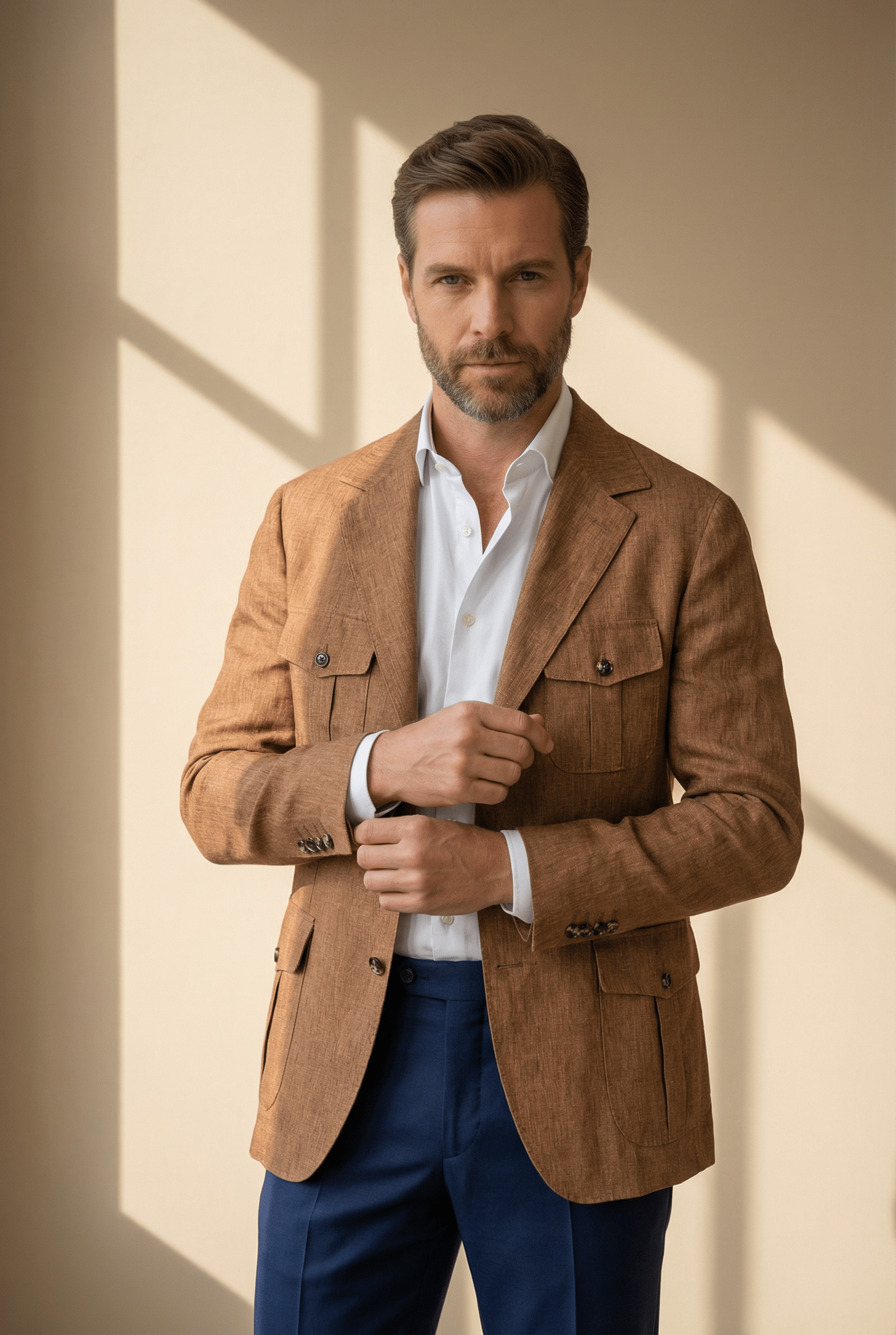 MALTA – Camel Safari Jacket - Gabriel Collezione